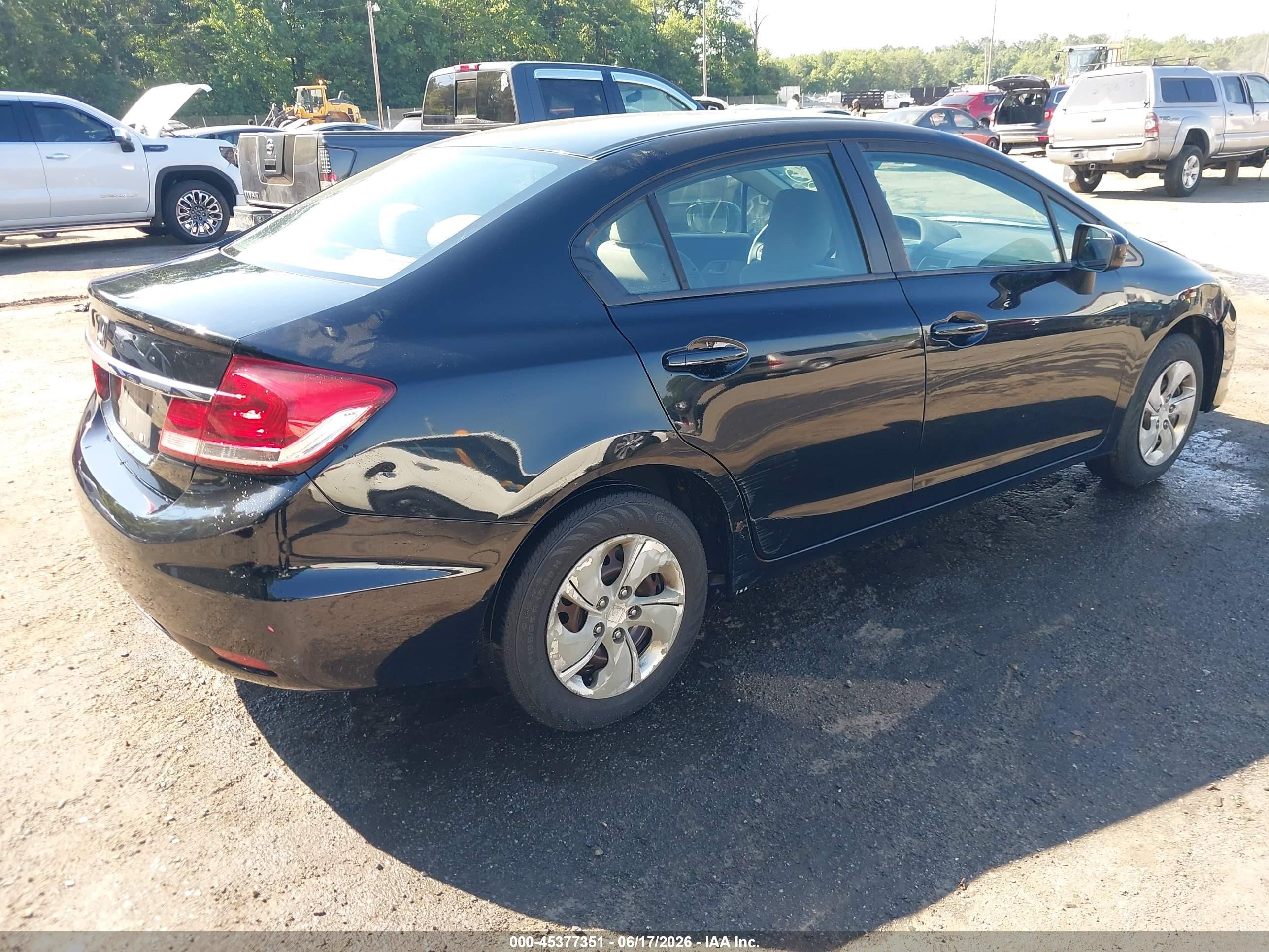 2014 Honda Civic Lx Black vin: 2HGFB2F51EH509375