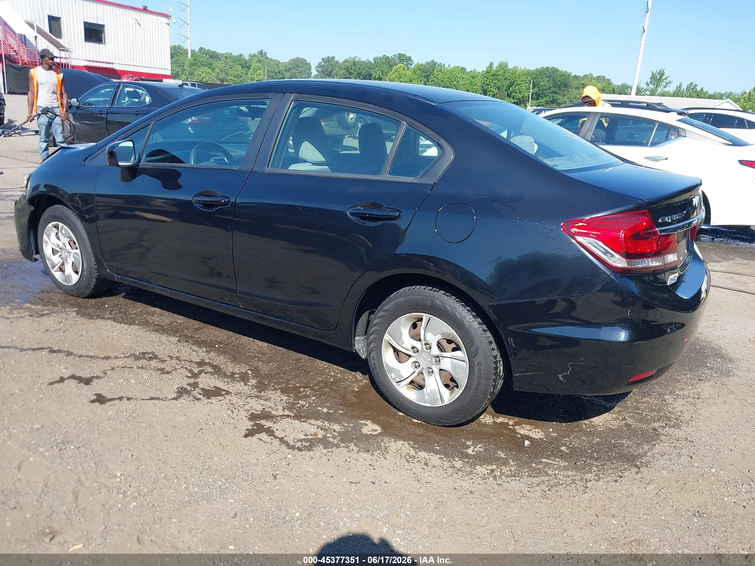 2014 Honda Civic Lx Black vin: 2HGFB2F51EH509375