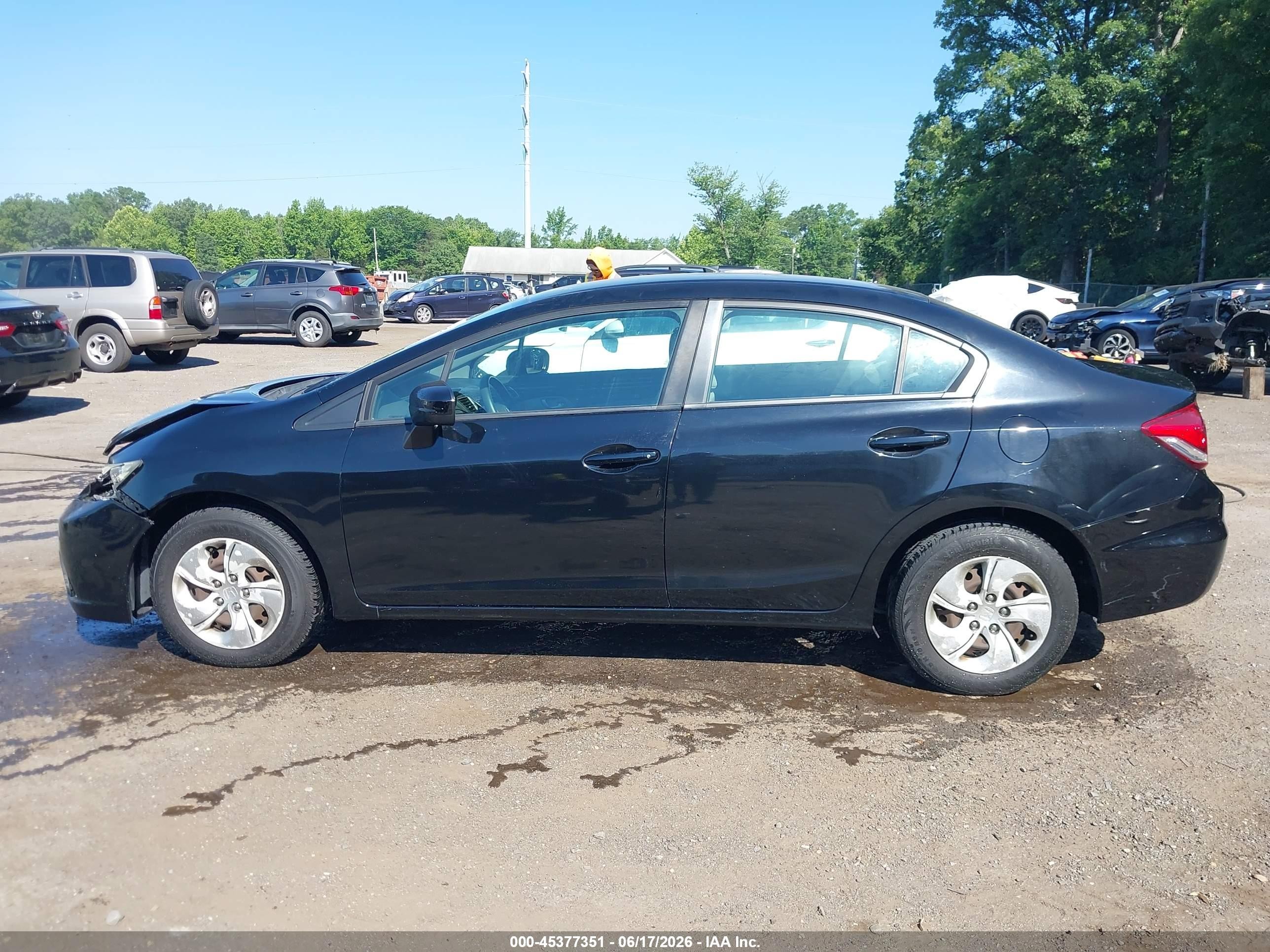 2014 Honda Civic Lx Black vin: 2HGFB2F51EH509375