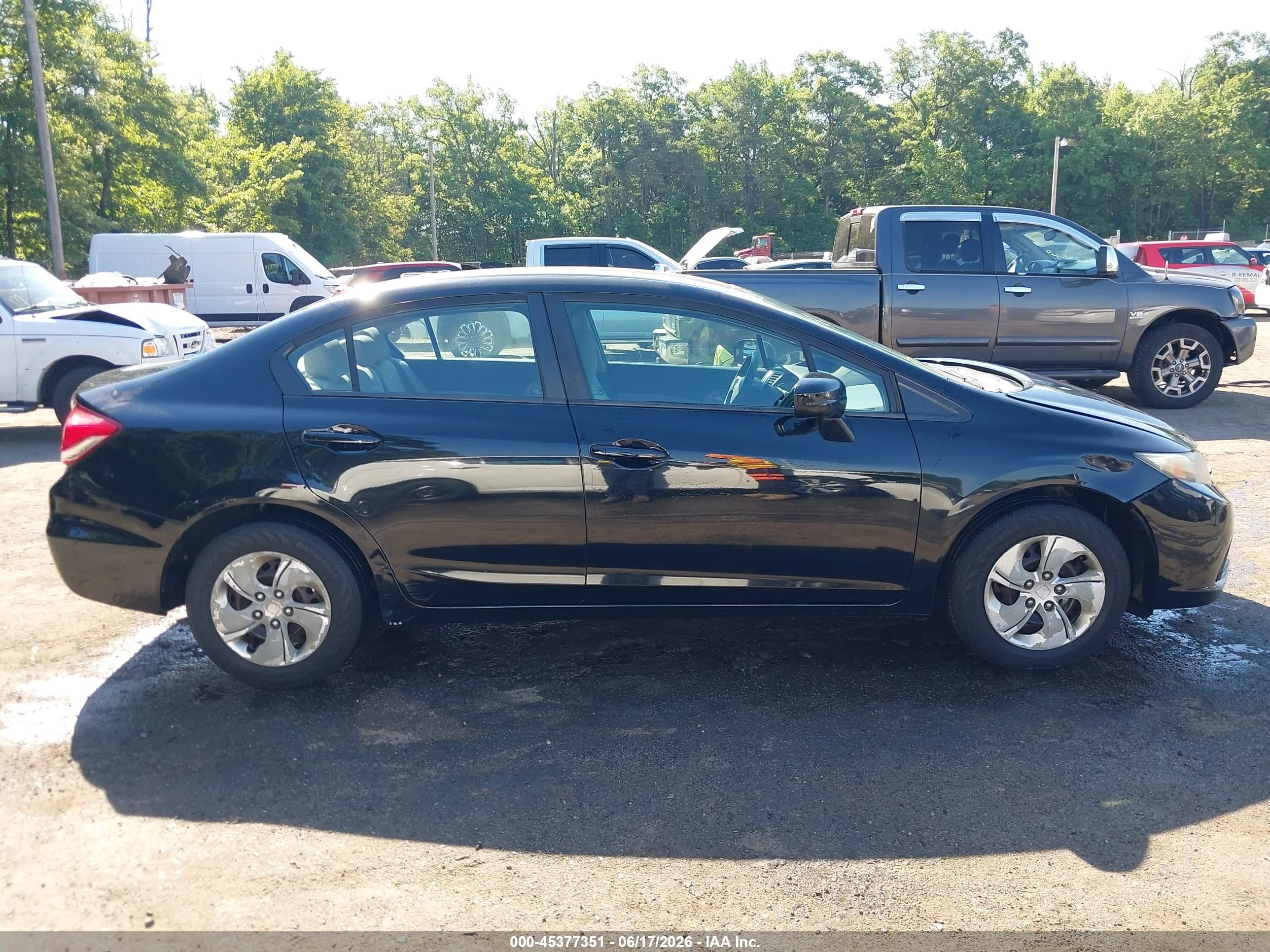 2014 Honda Civic Lx Black vin: 2HGFB2F51EH509375