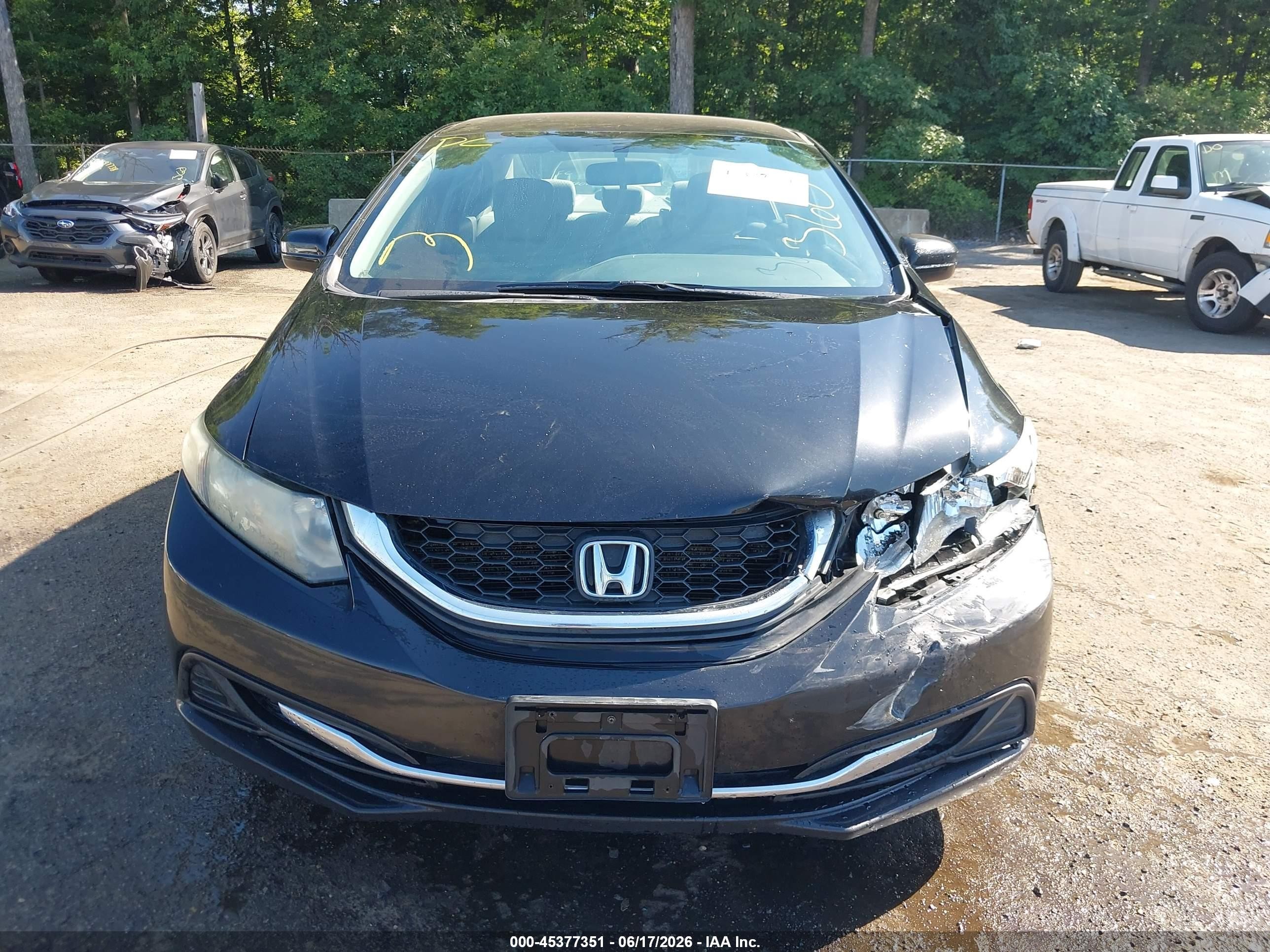 2014 Honda Civic Lx Black vin: 2HGFB2F51EH509375