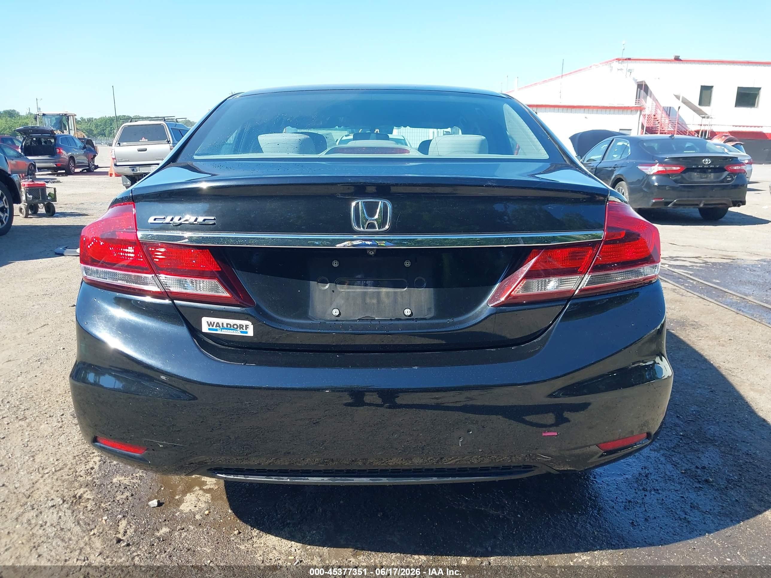 2014 Honda Civic Lx Black vin: 2HGFB2F51EH509375