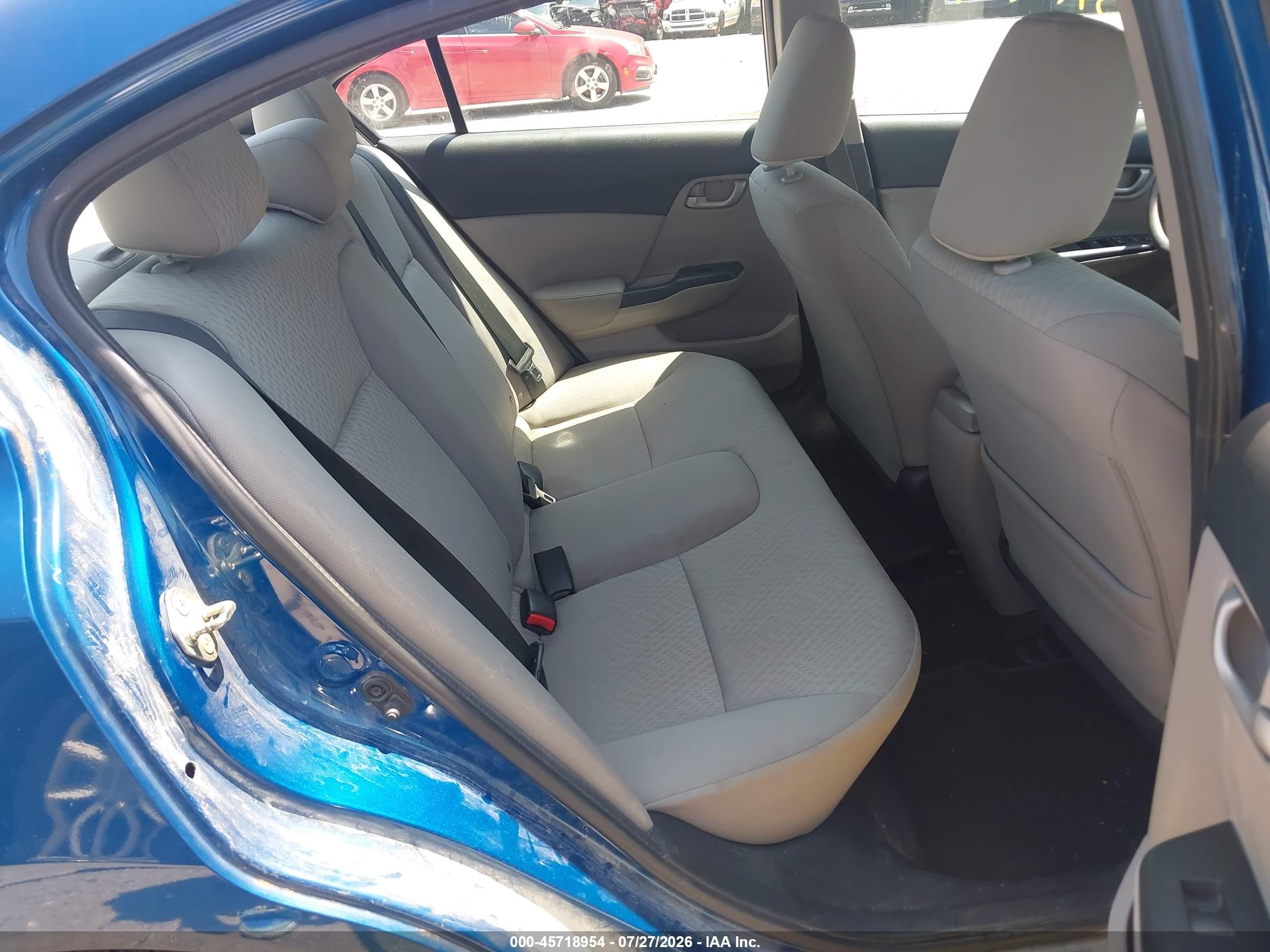 2014 Honda Civic Lx Blue vin: 2HGFB2F51EH513443