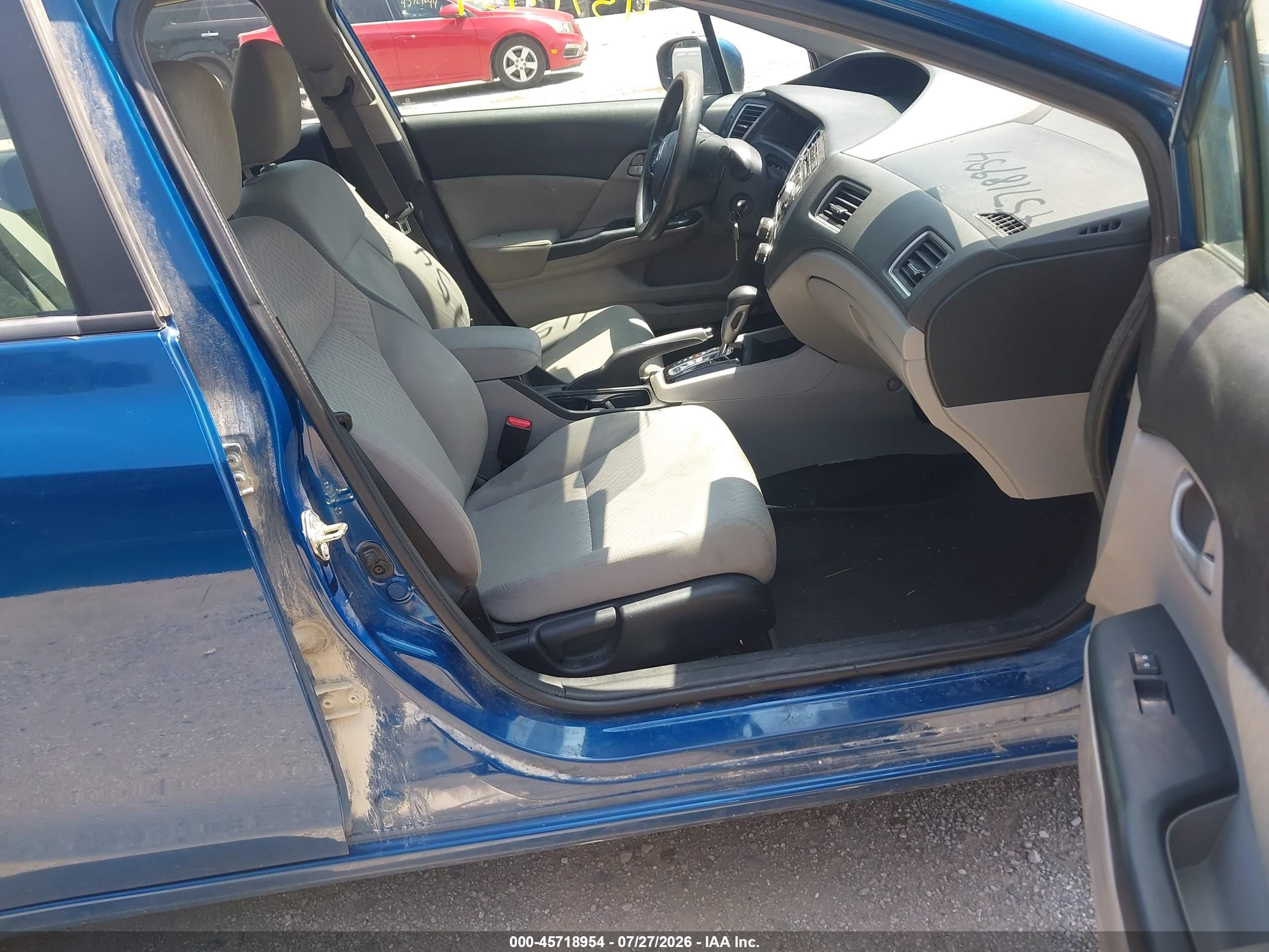 2014 Honda Civic Lx Blue vin: 2HGFB2F51EH513443