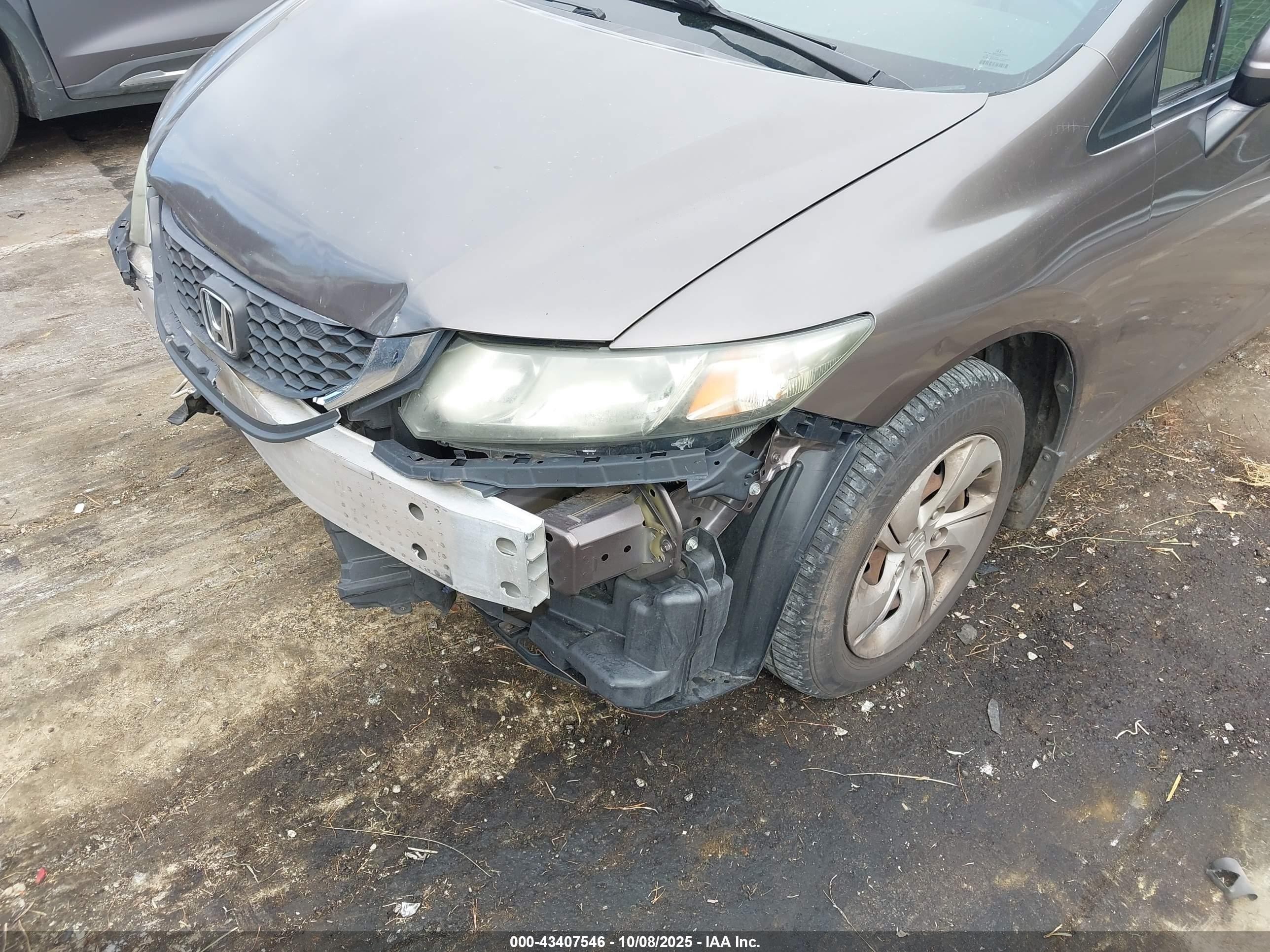 2014 Honda Civic Lx Коричневый vin: 2HGFB2F51EH515628