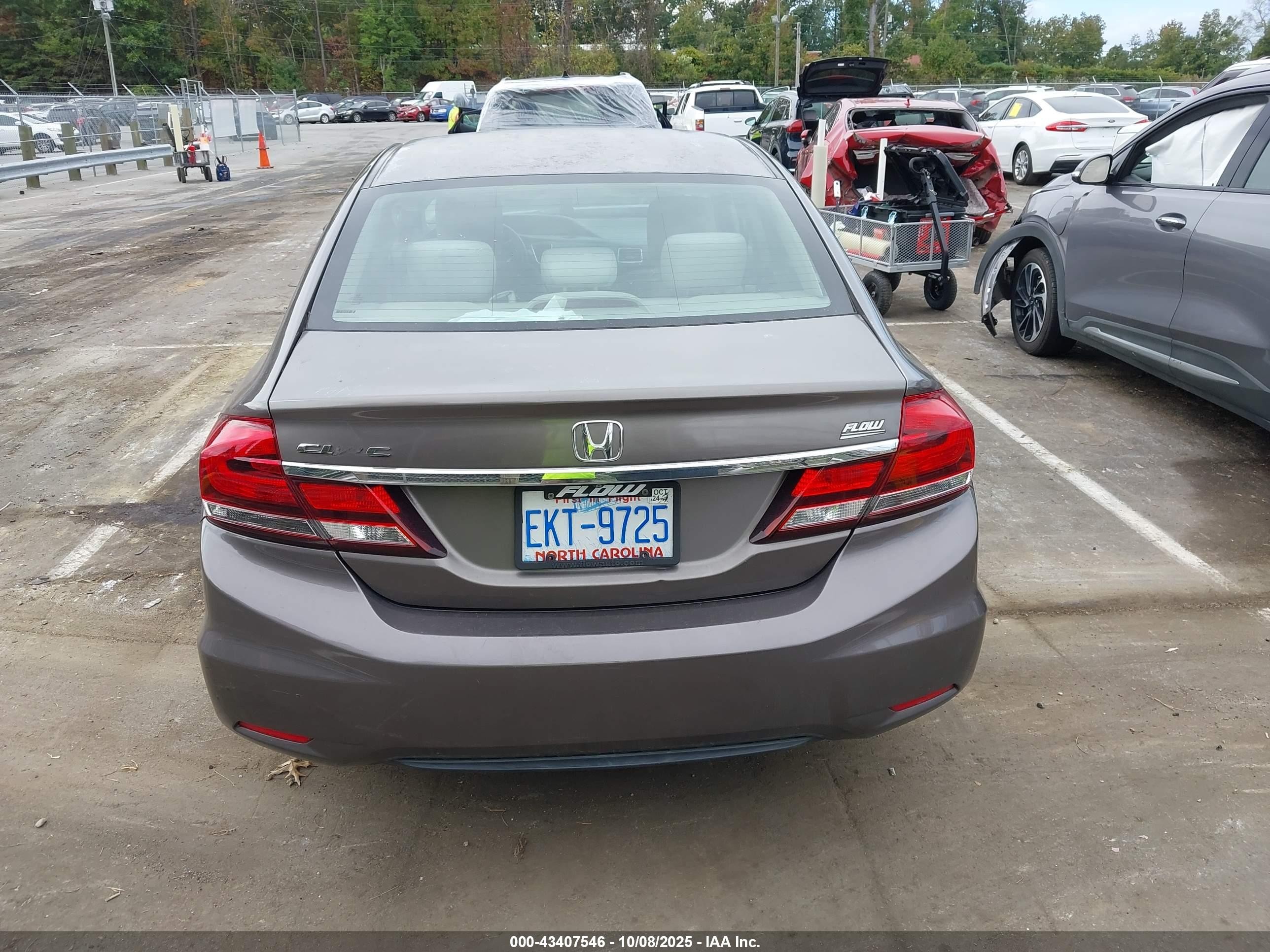 2014 Honda Civic Lx Коричневый vin: 2HGFB2F51EH515628