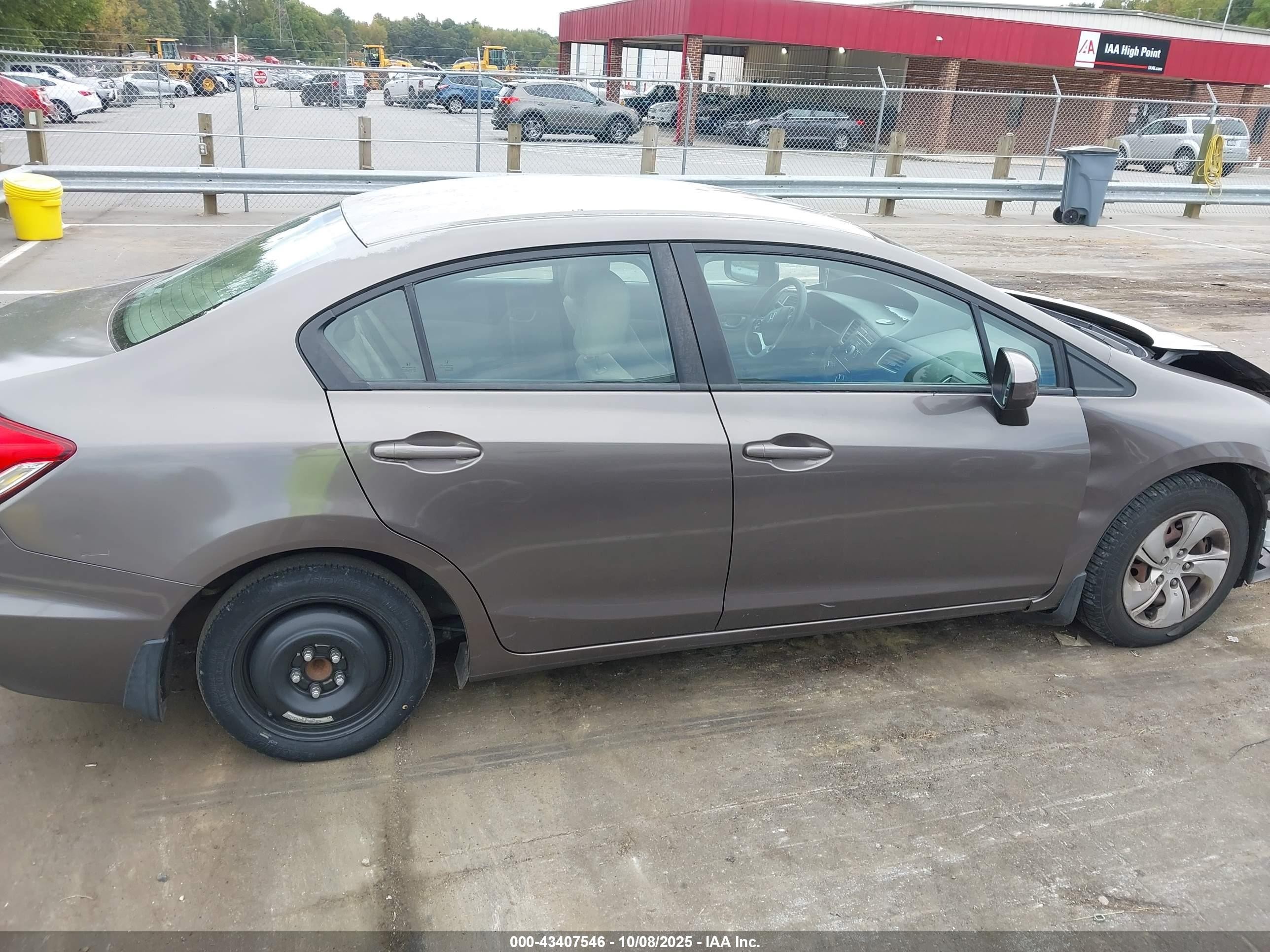 2014 Honda Civic Lx Коричневый vin: 2HGFB2F51EH515628