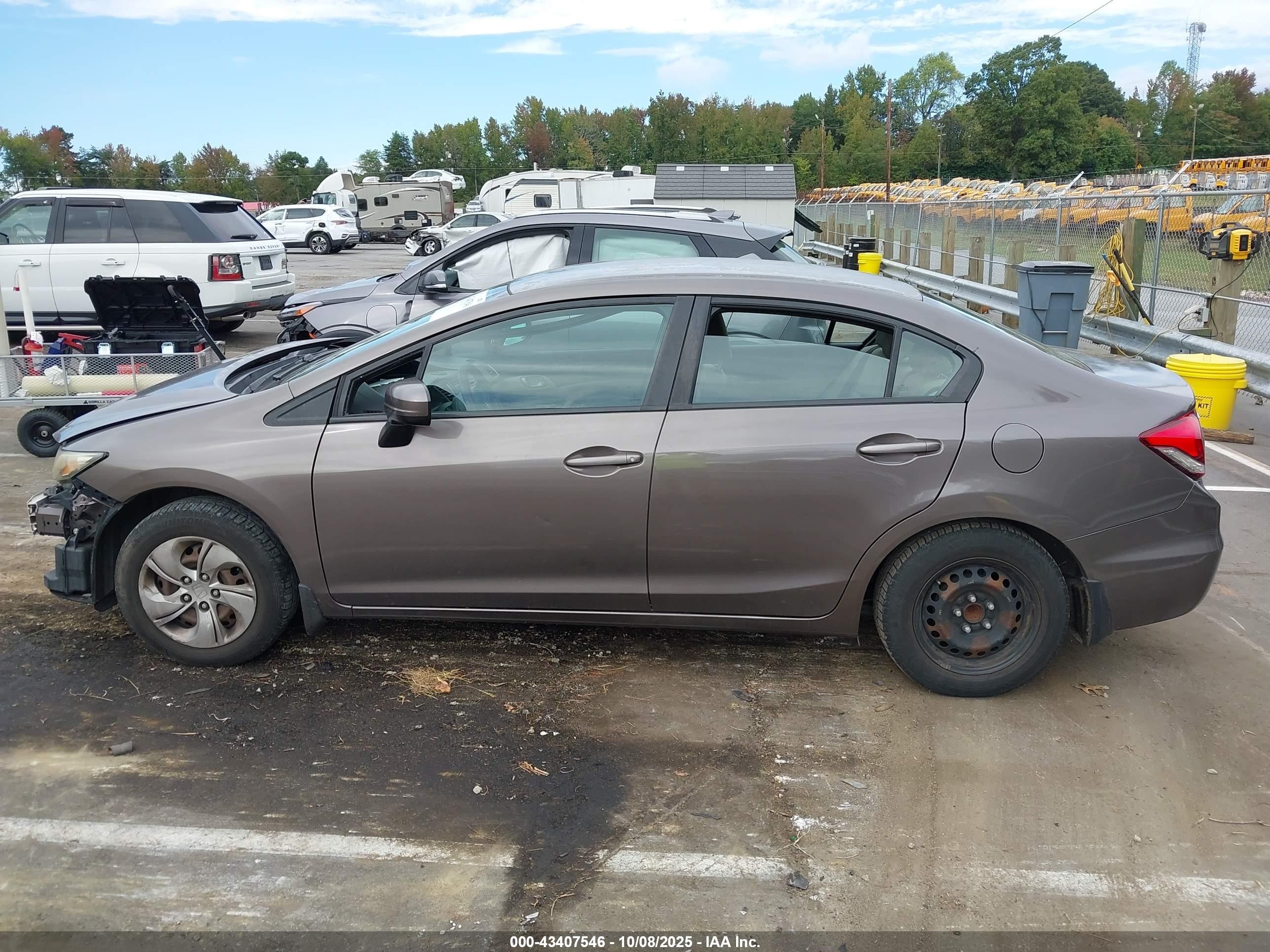 2014 Honda Civic Lx Коричневый vin: 2HGFB2F51EH515628