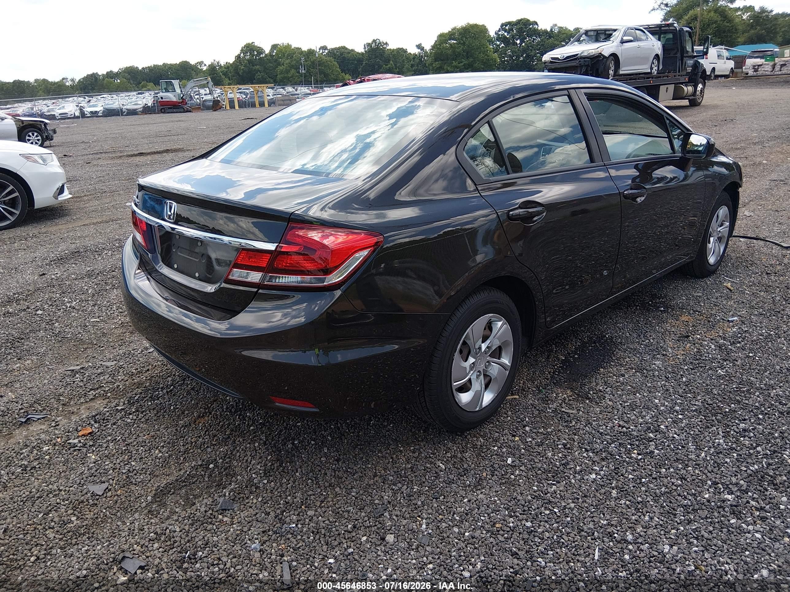 2014 Honda Civic Lx Brown vin: 2HGFB2F51EH519372