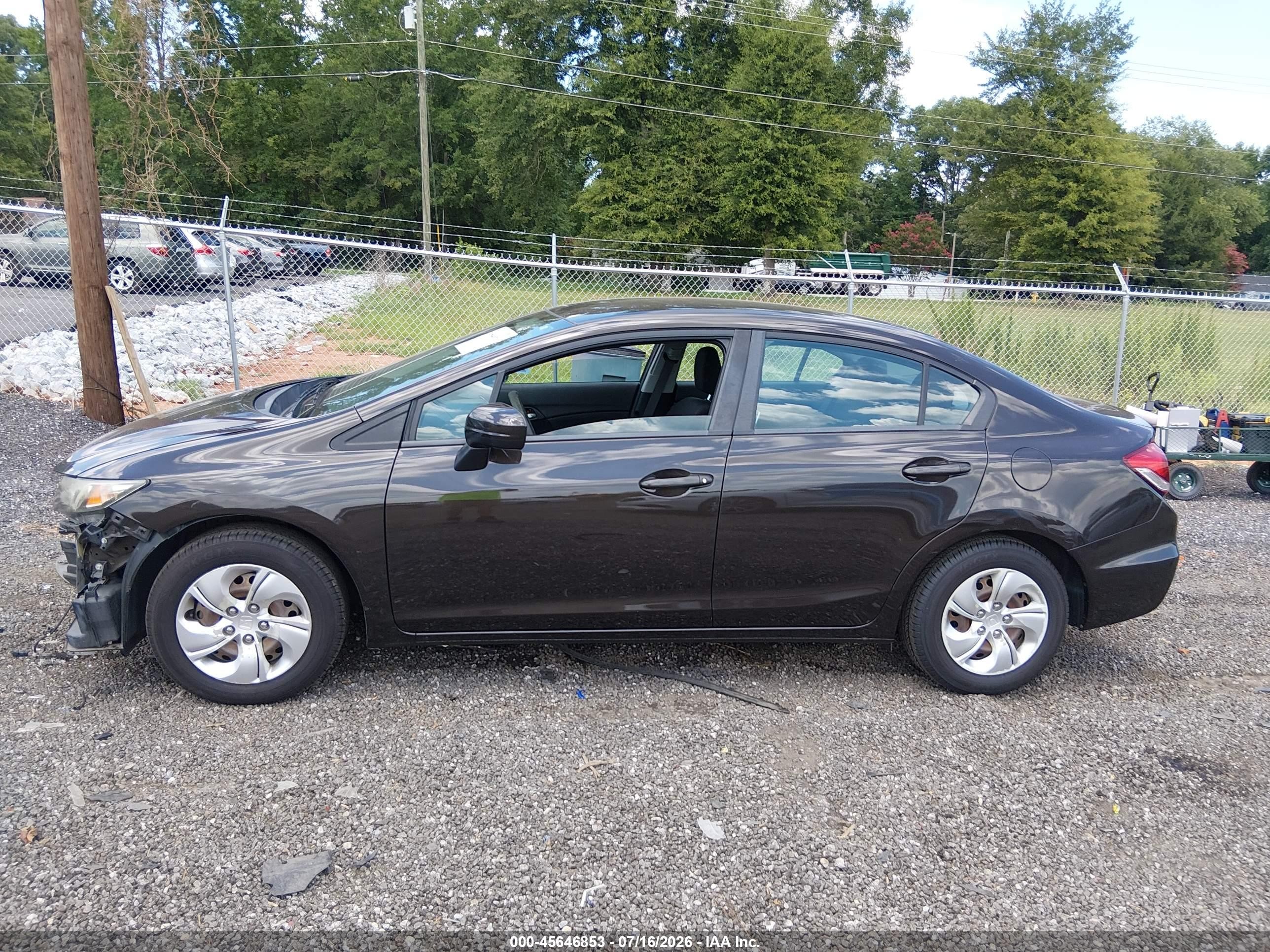 2014 Honda Civic Lx Brown vin: 2HGFB2F51EH519372