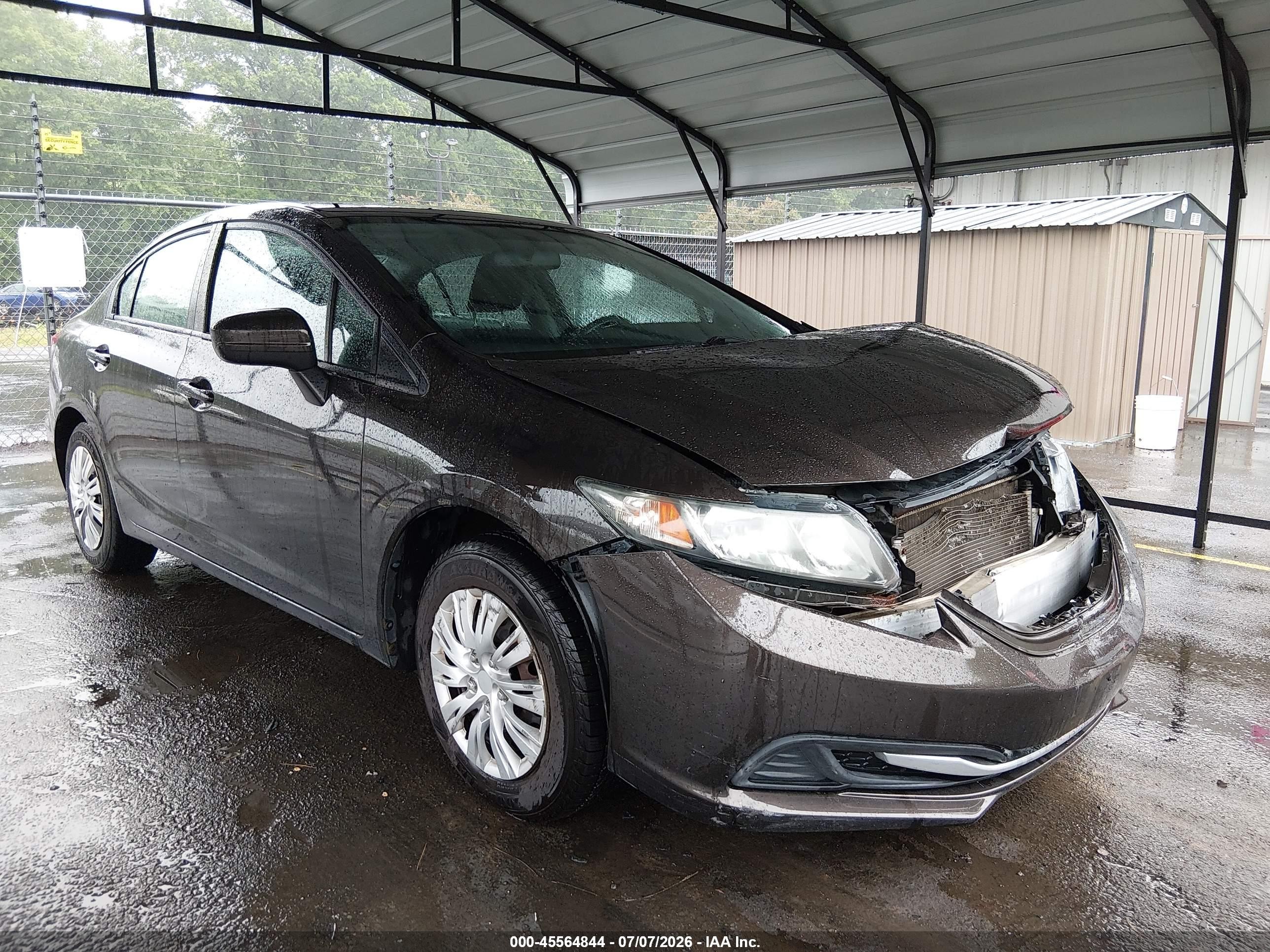 2014 Honda Civic Lx Brown vin: 2HGFB2F51EH521249