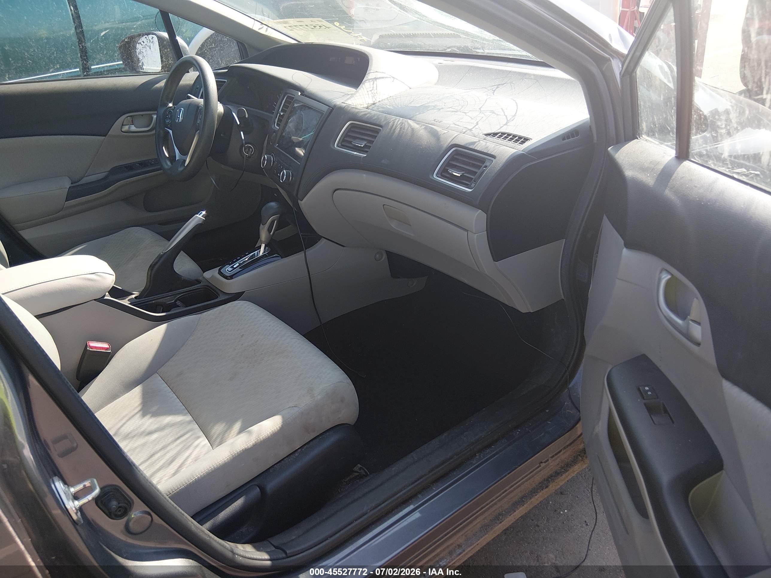 2014 Honda Civic Lx Gray vin: 2HGFB2F51EH528024