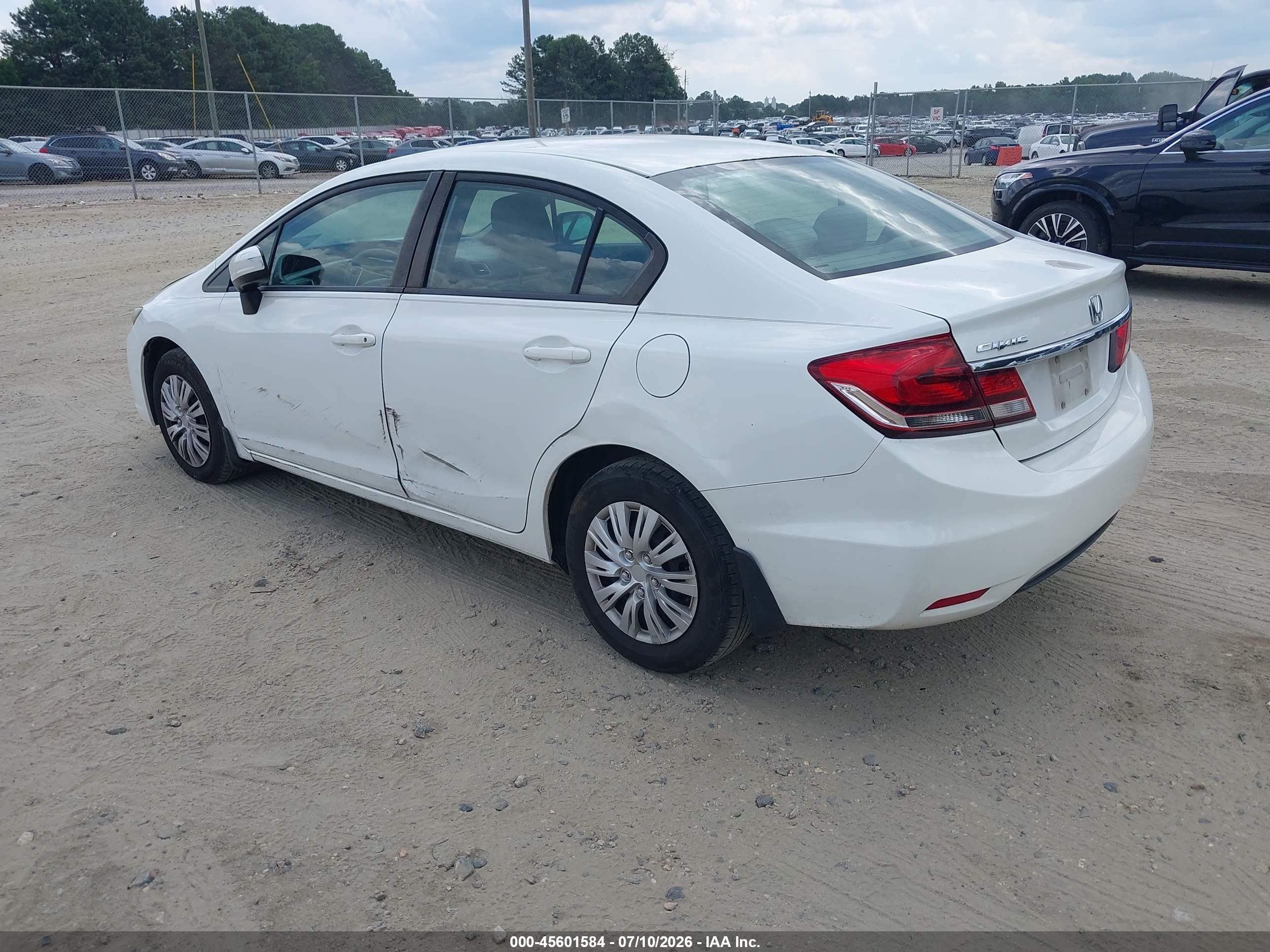 2014 Honda Civic Lx Белый vin: 2HGFB2F51EH530310