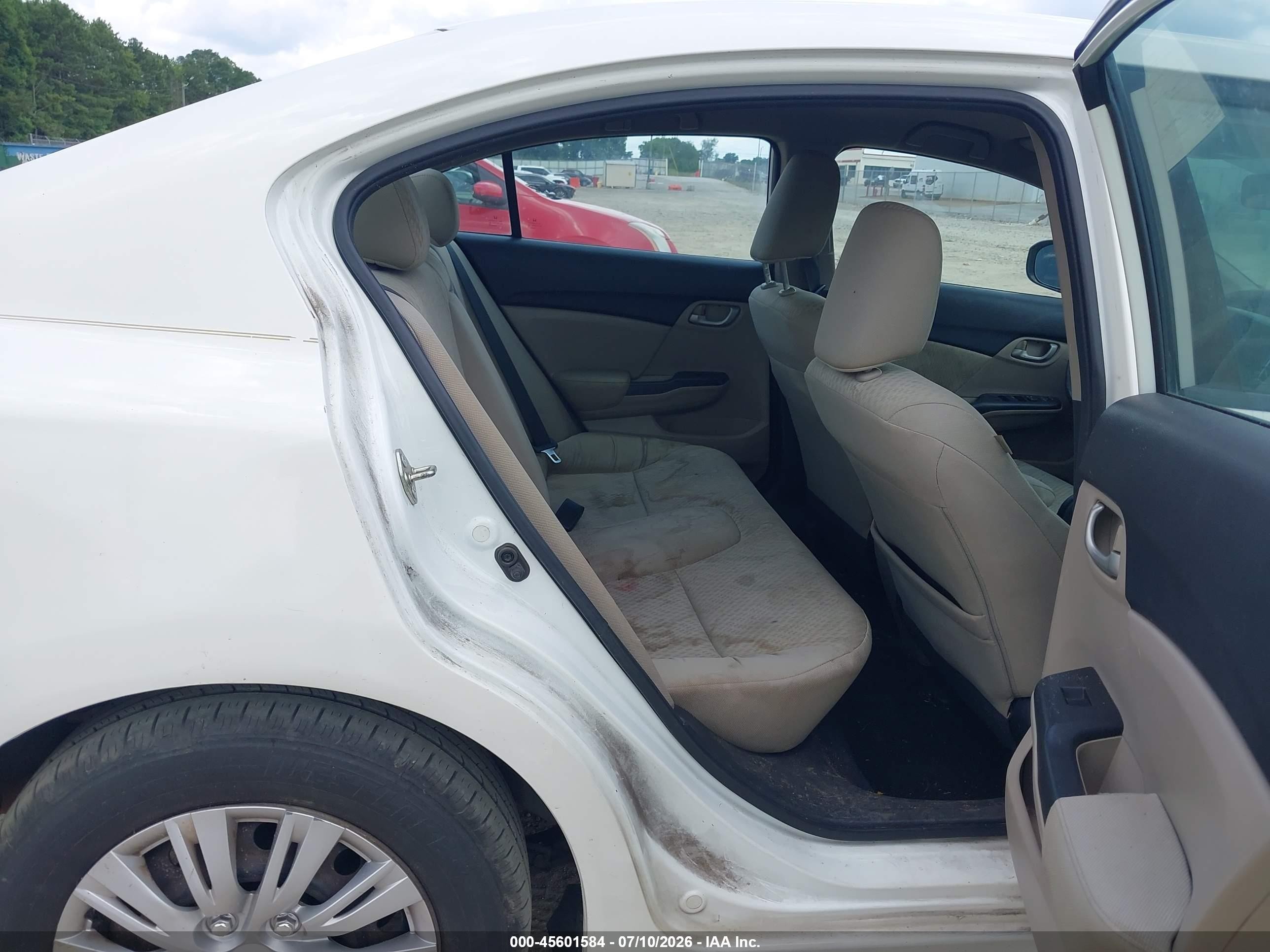2014 Honda Civic Lx Белый vin: 2HGFB2F51EH530310