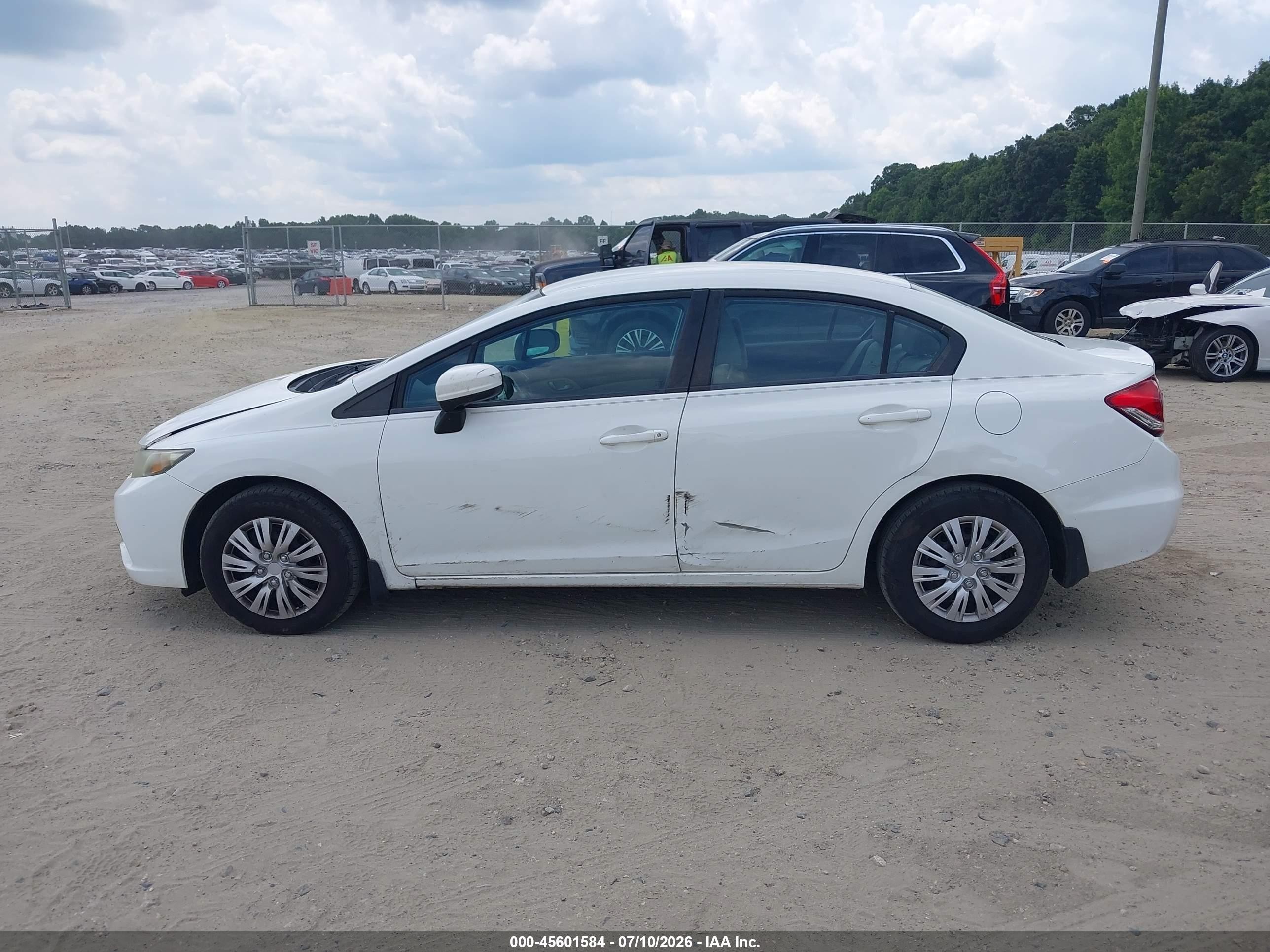 2014 Honda Civic Lx Белый vin: 2HGFB2F51EH530310