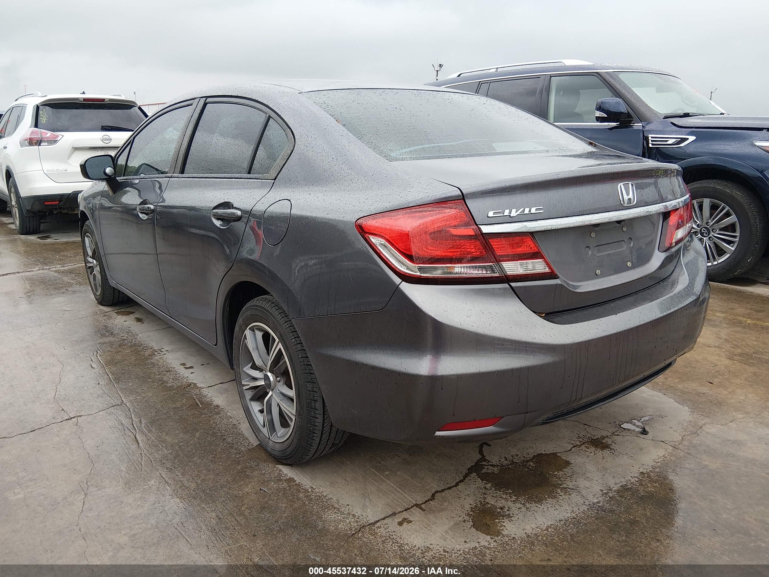 2014 Honda Civic Lx Gray vin: 2HGFB2F51EH533658