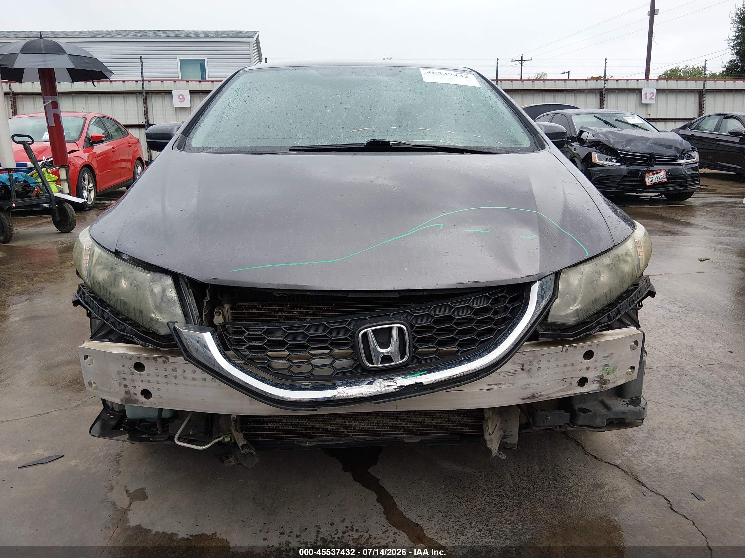 2014 Honda Civic Lx Gray vin: 2HGFB2F51EH533658