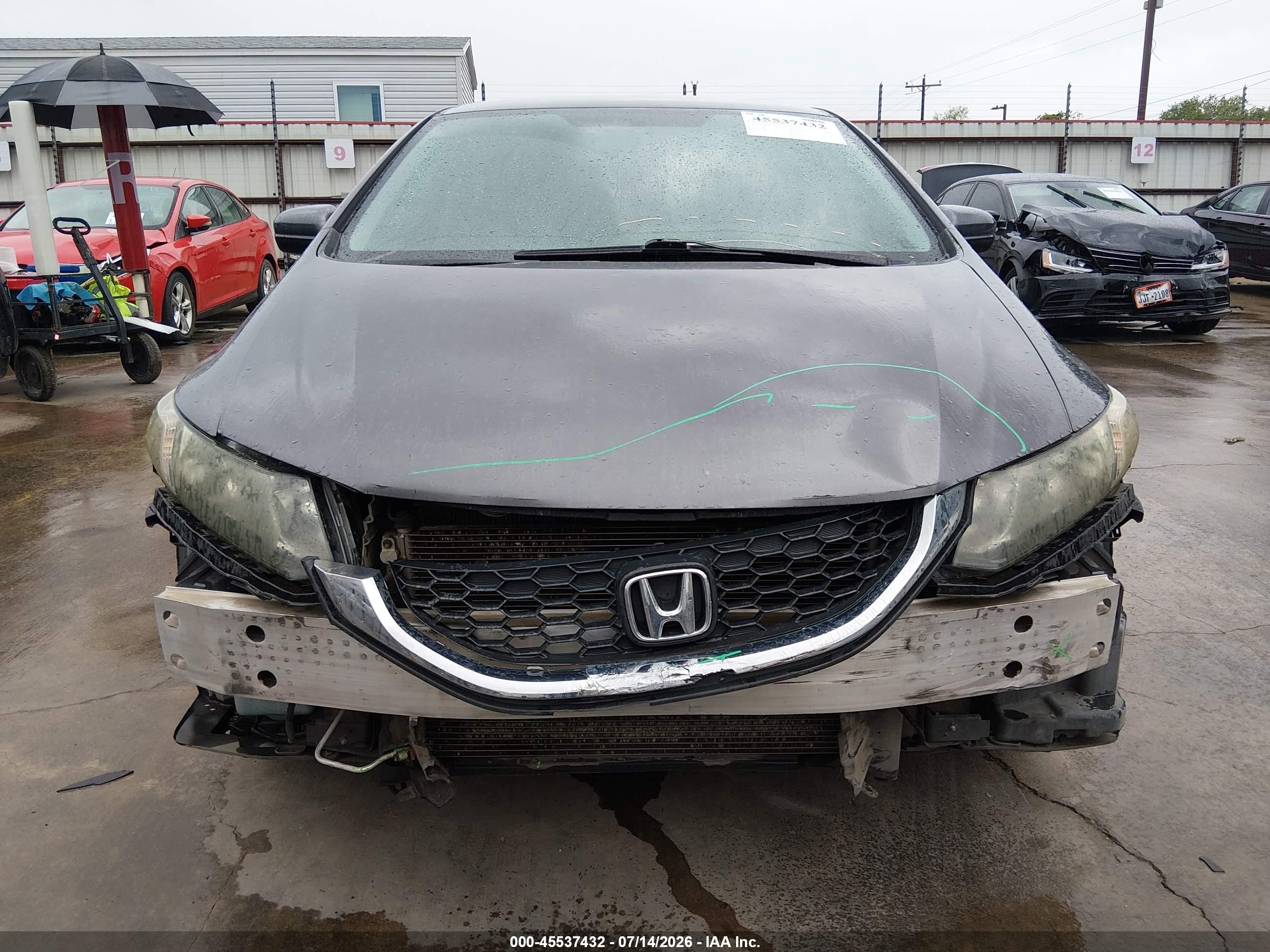 2014 Honda Civic Lx Gray vin: 2HGFB2F51EH533658