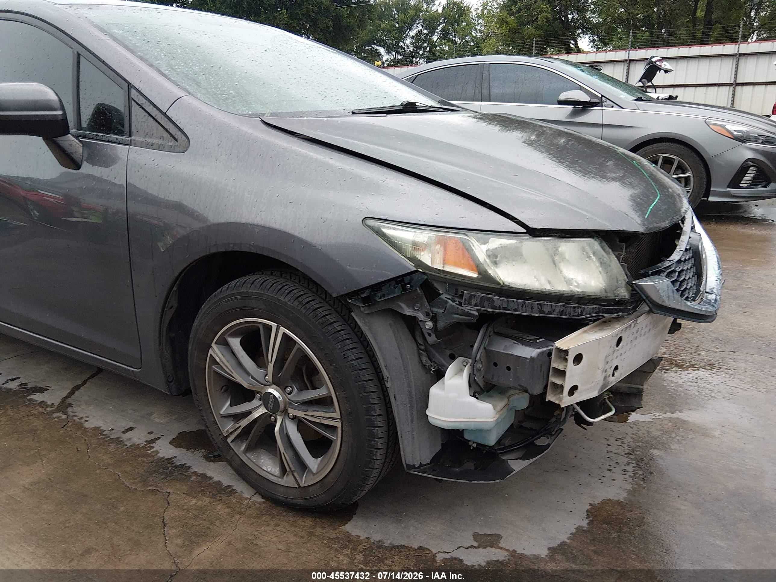 2014 Honda Civic Lx Gray vin: 2HGFB2F51EH533658