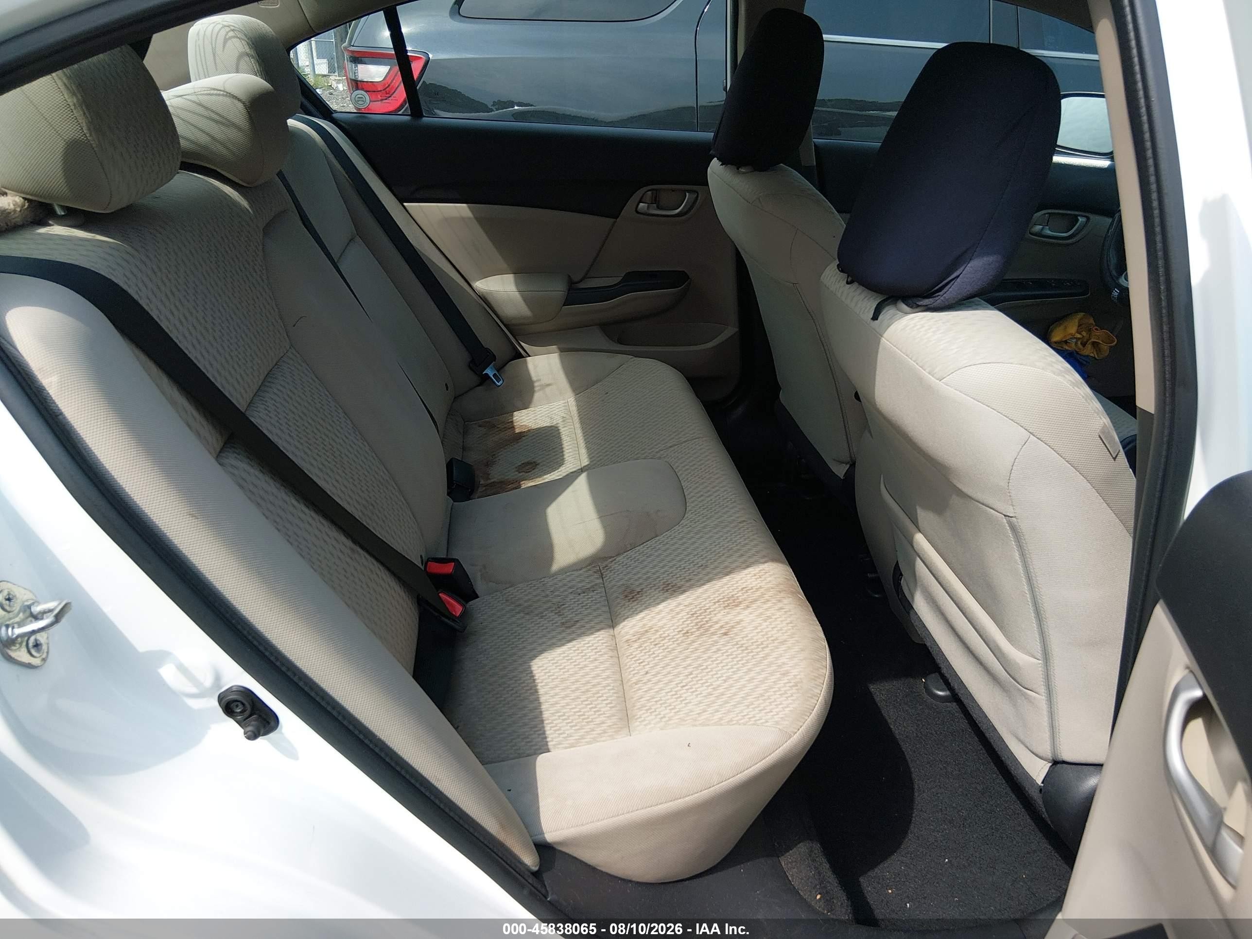 2014 Honda Civic Lx White vin: 2HGFB2F51EH540139