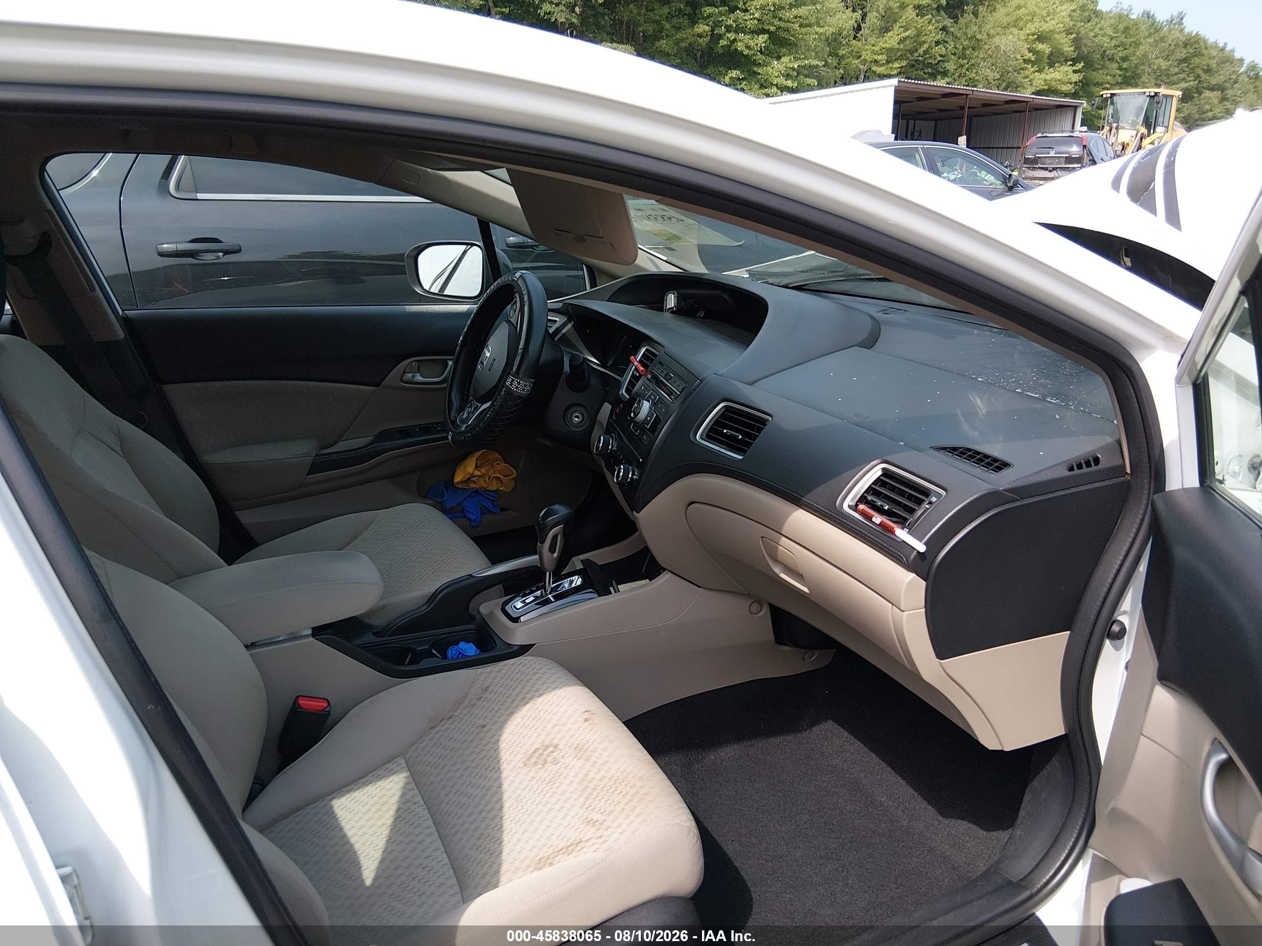 2014 Honda Civic Lx White vin: 2HGFB2F51EH540139