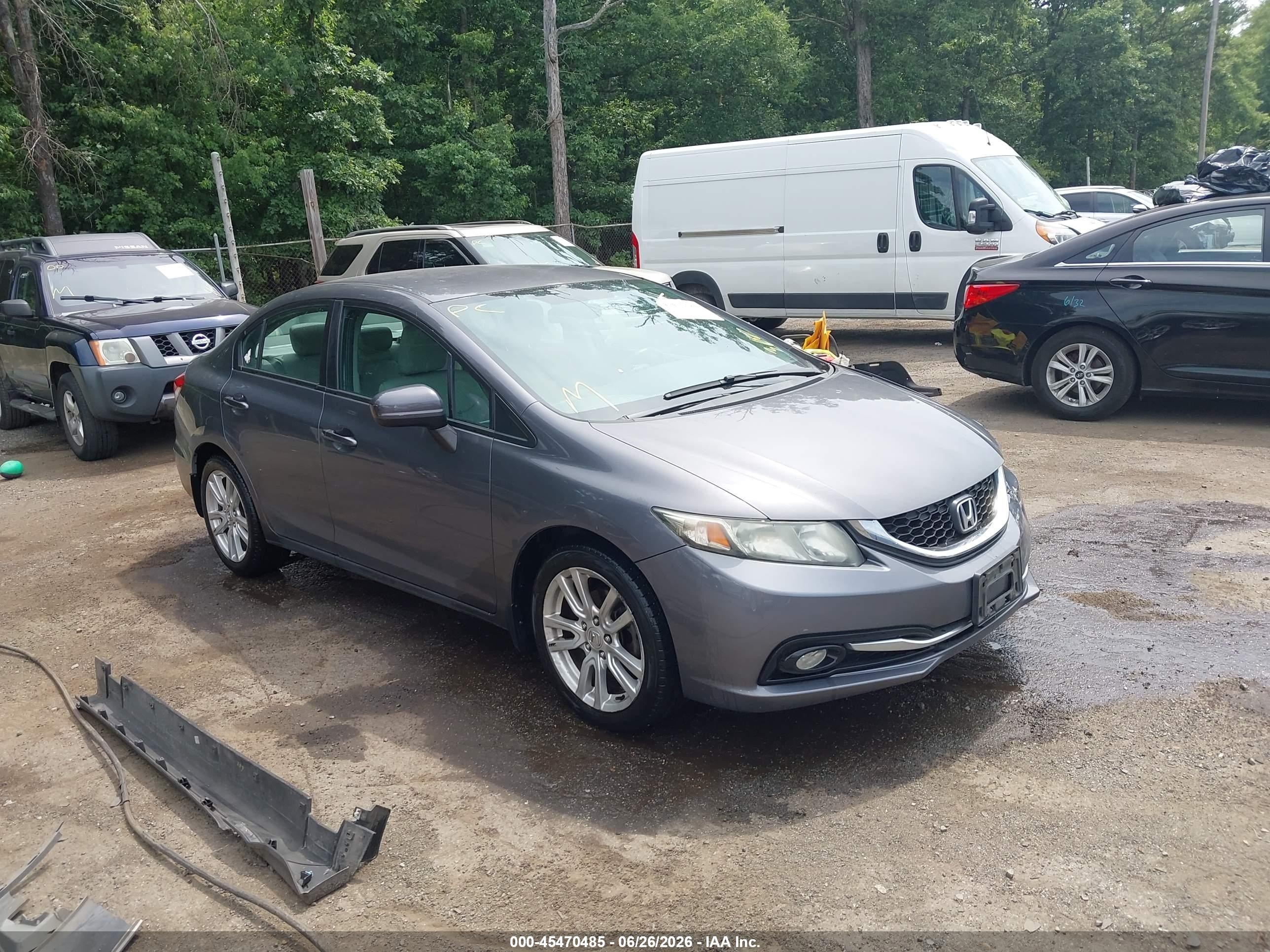 2014 Honda Civic Lx Gray vin: 2HGFB2F51EH541968