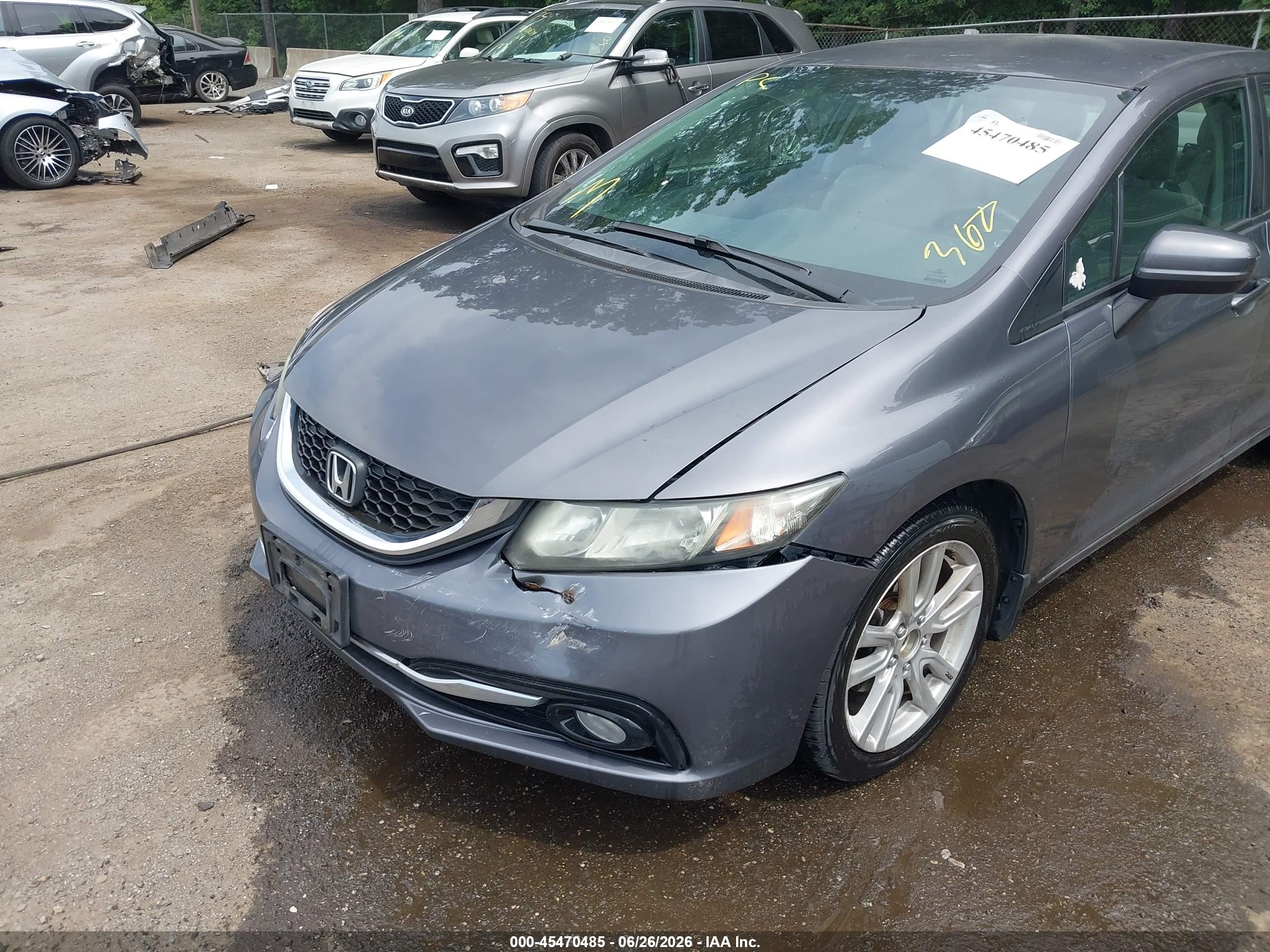 2014 Honda Civic Lx Gray vin: 2HGFB2F51EH541968