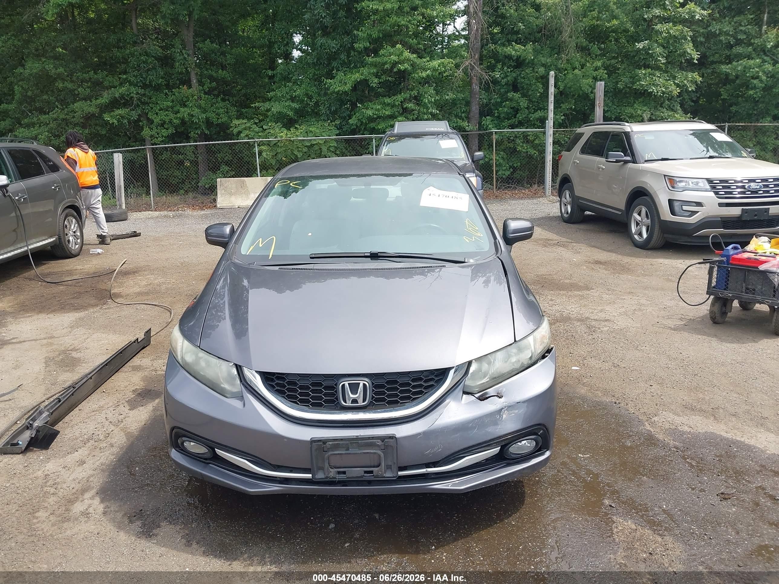 2014 Honda Civic Lx Gray vin: 2HGFB2F51EH541968