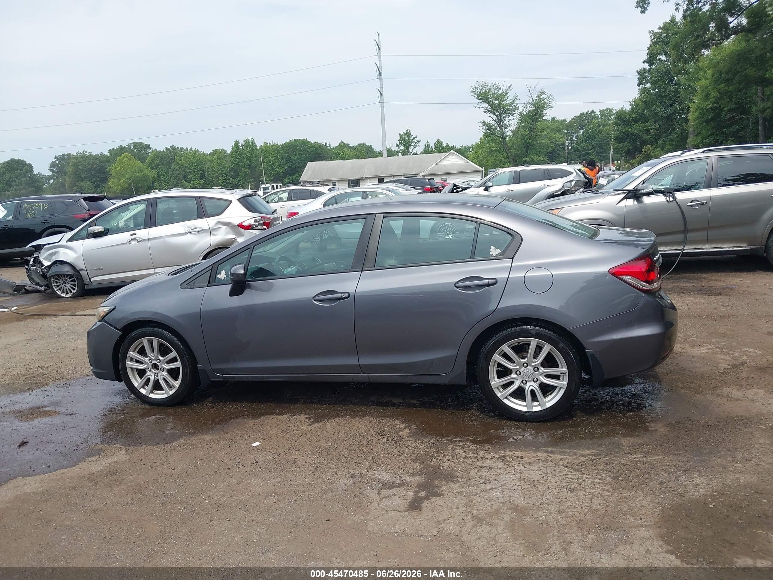 2014 Honda Civic Lx Gray vin: 2HGFB2F51EH541968