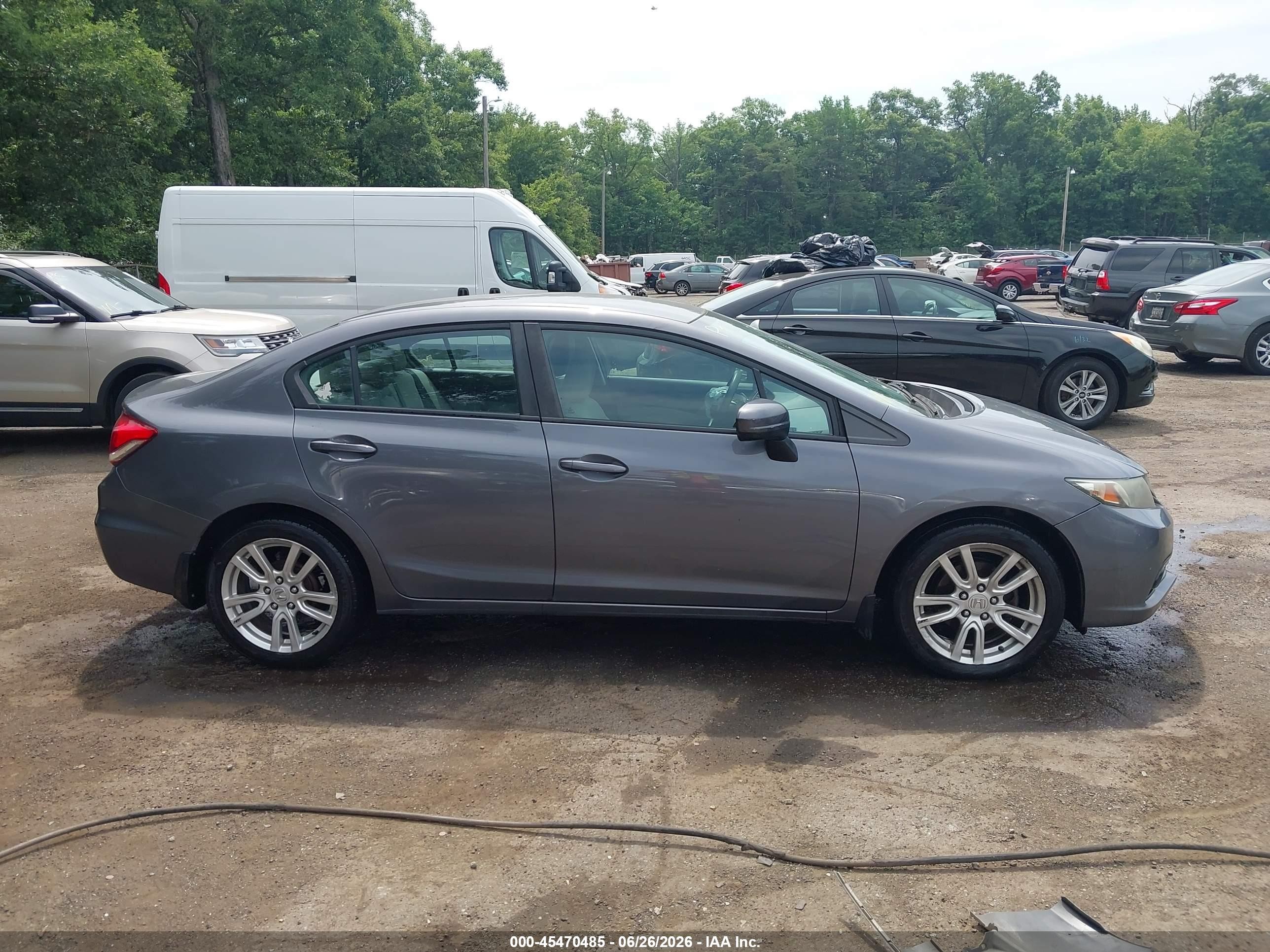 2014 Honda Civic Lx Gray vin: 2HGFB2F51EH541968