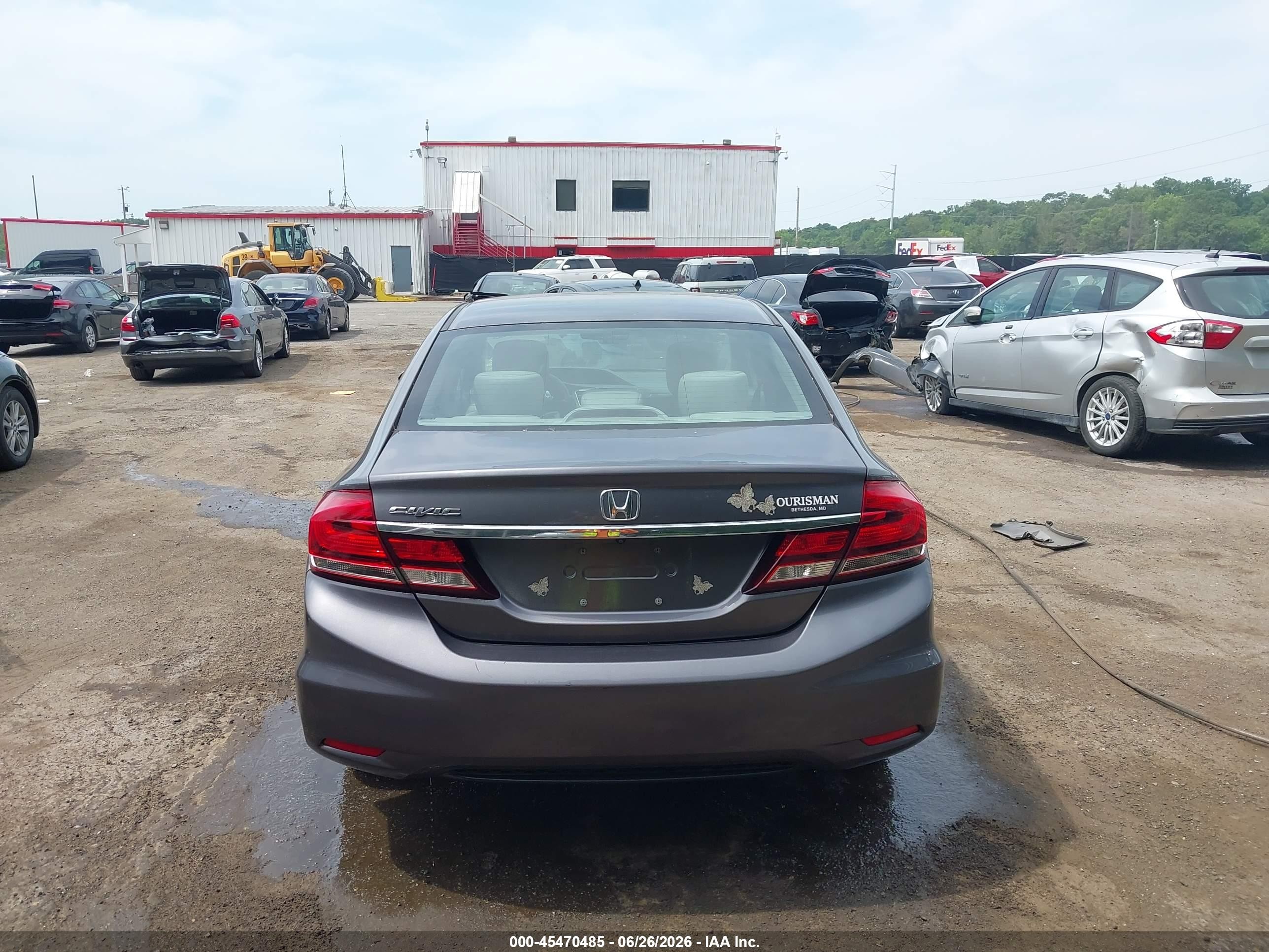 2014 Honda Civic Lx Gray vin: 2HGFB2F51EH541968