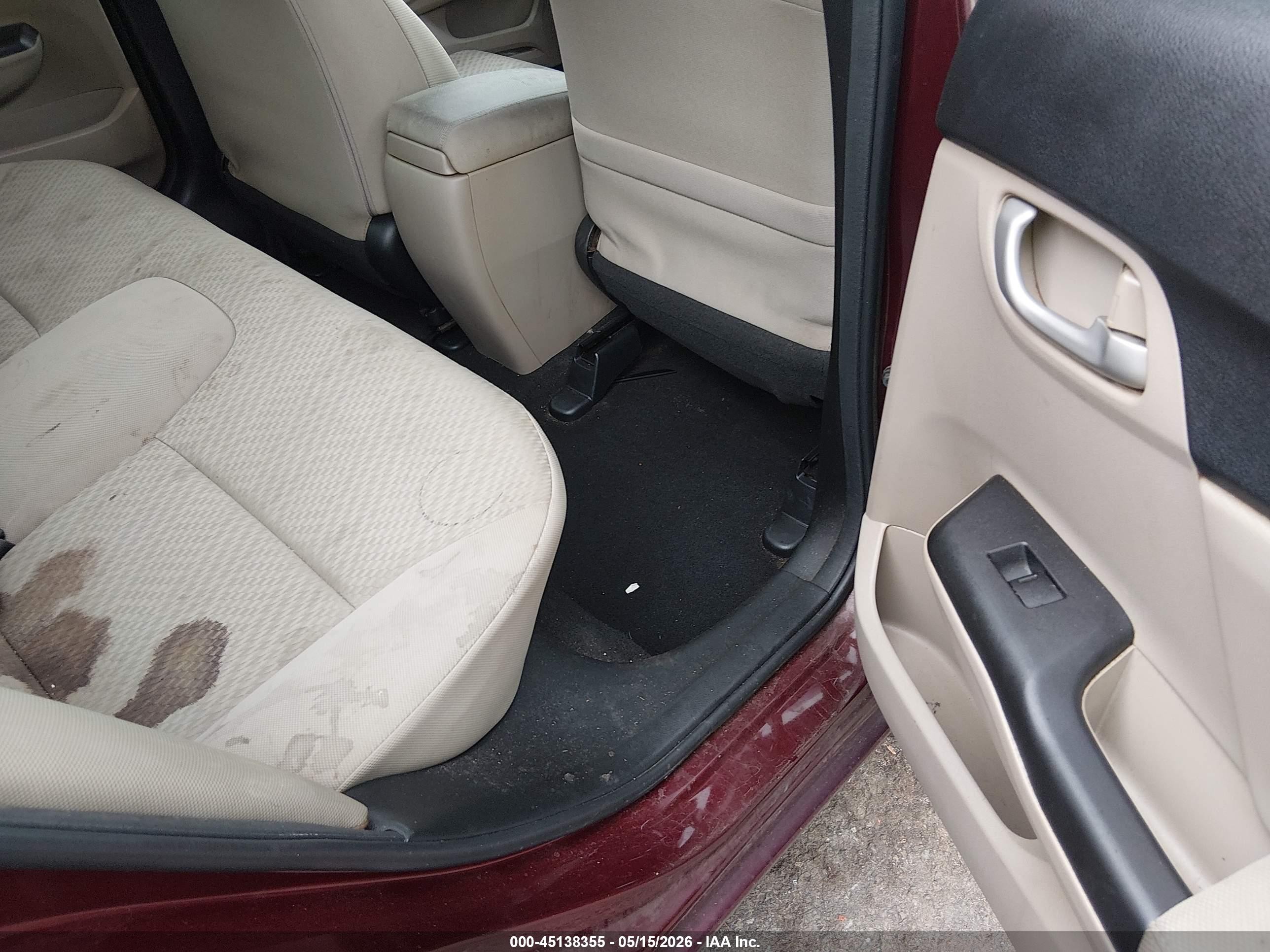 2014 Honda Civic Lx Burgundy vin: 2HGFB2F51EH543106