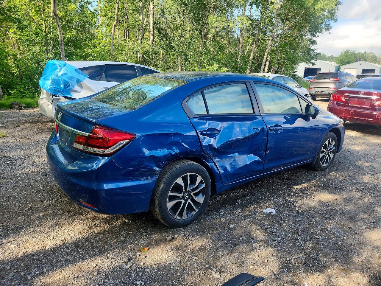 2015 Honda Civic Lx Blue vin: 2HGFB2F51FH008312