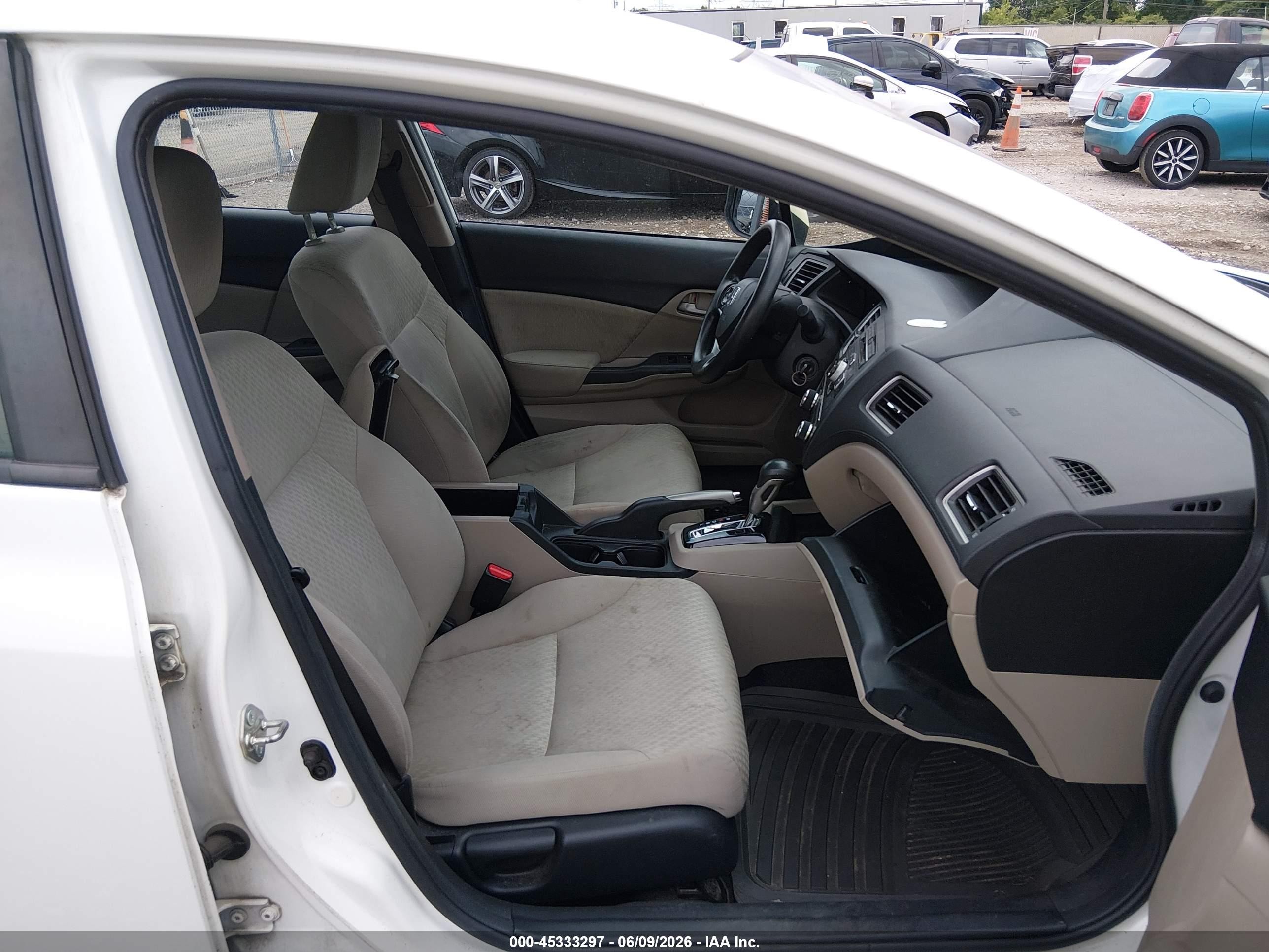 2015 Honda Civic Lx White vin: 2HGFB2F51FH509524