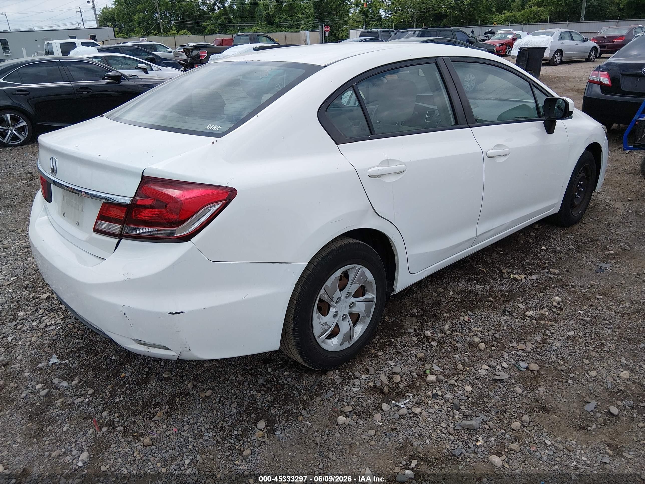 2015 Honda Civic Lx White vin: 2HGFB2F51FH509524