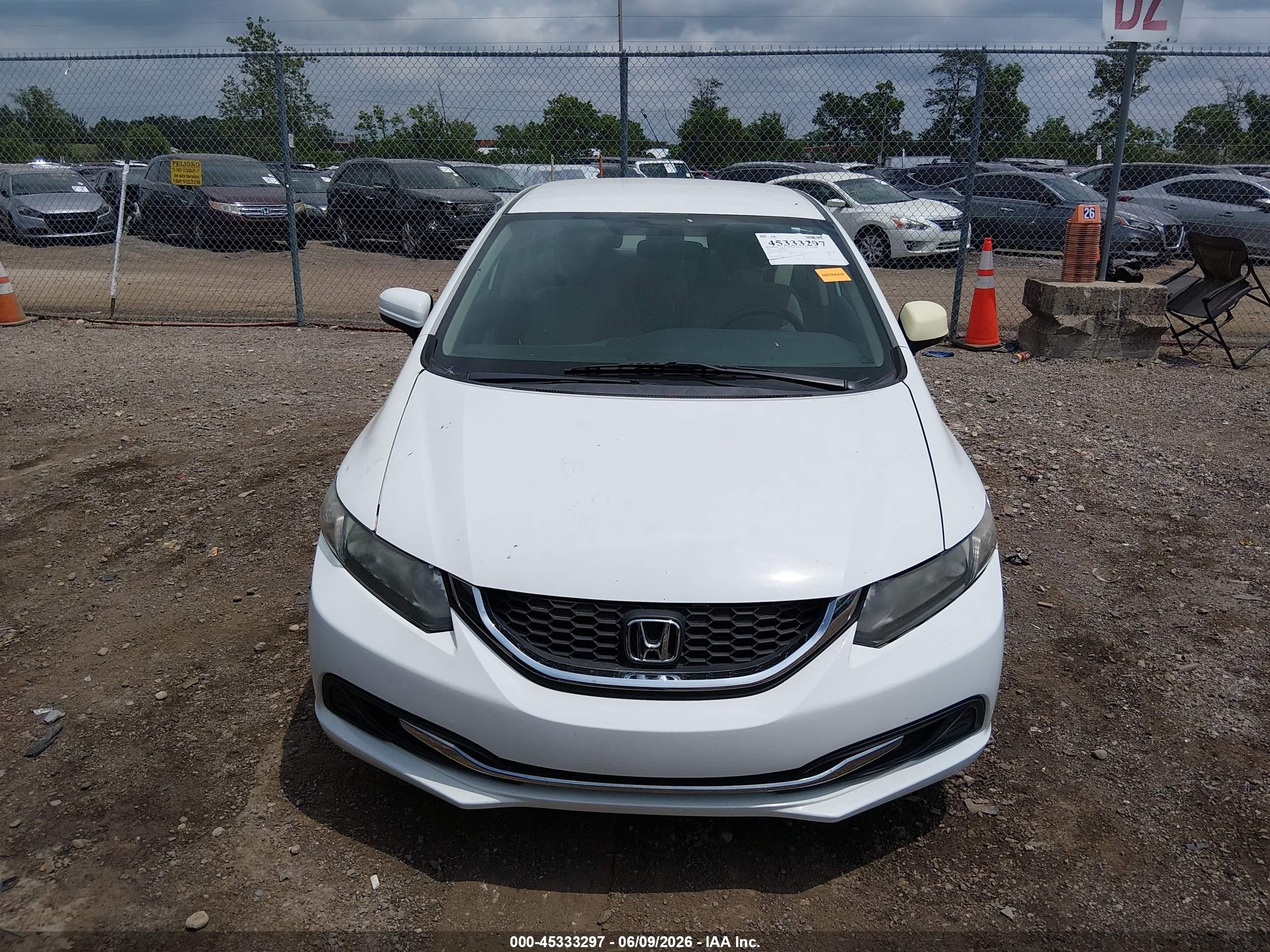 2015 Honda Civic Lx White vin: 2HGFB2F51FH509524