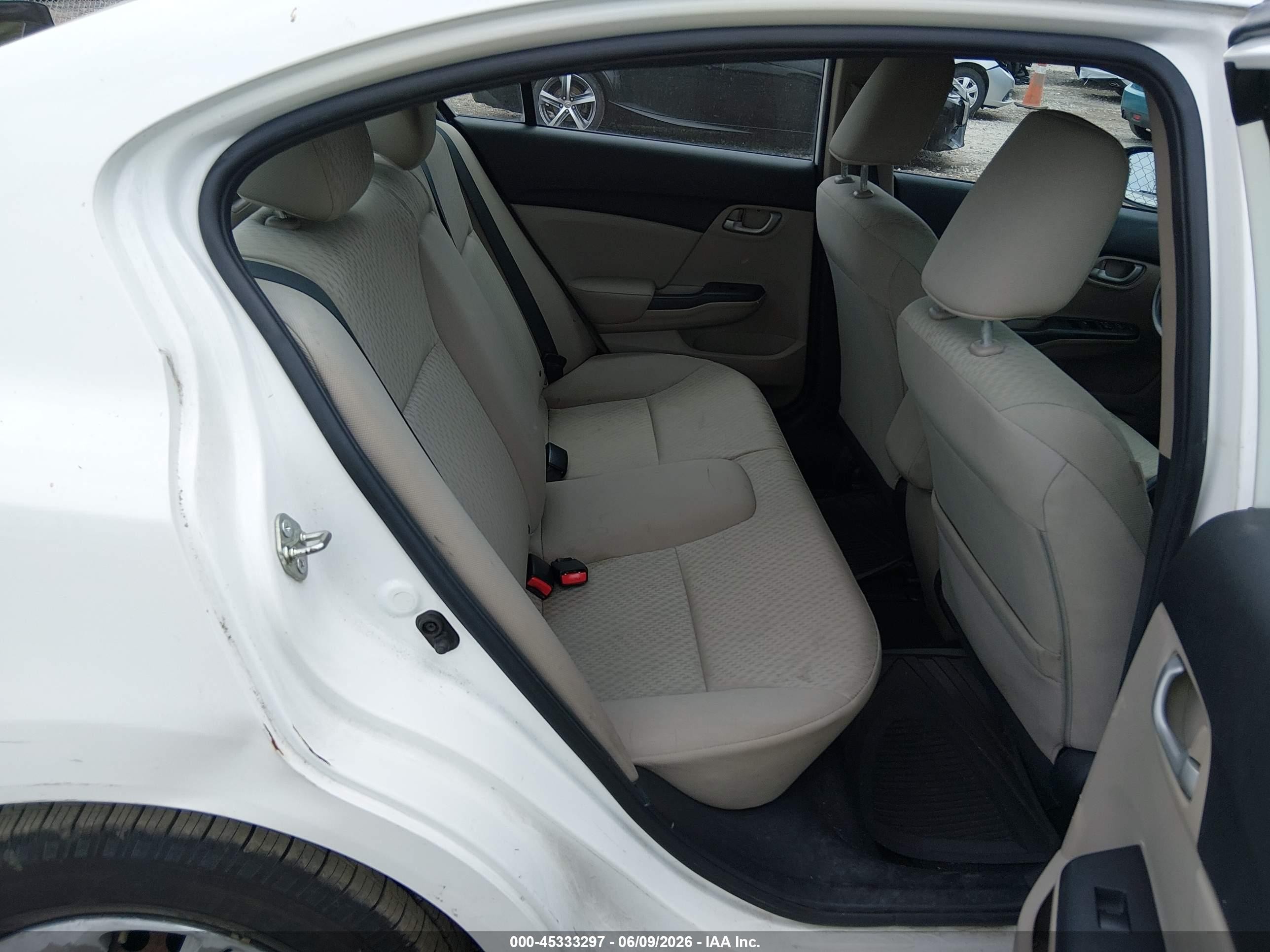 2015 Honda Civic Lx White vin: 2HGFB2F51FH509524