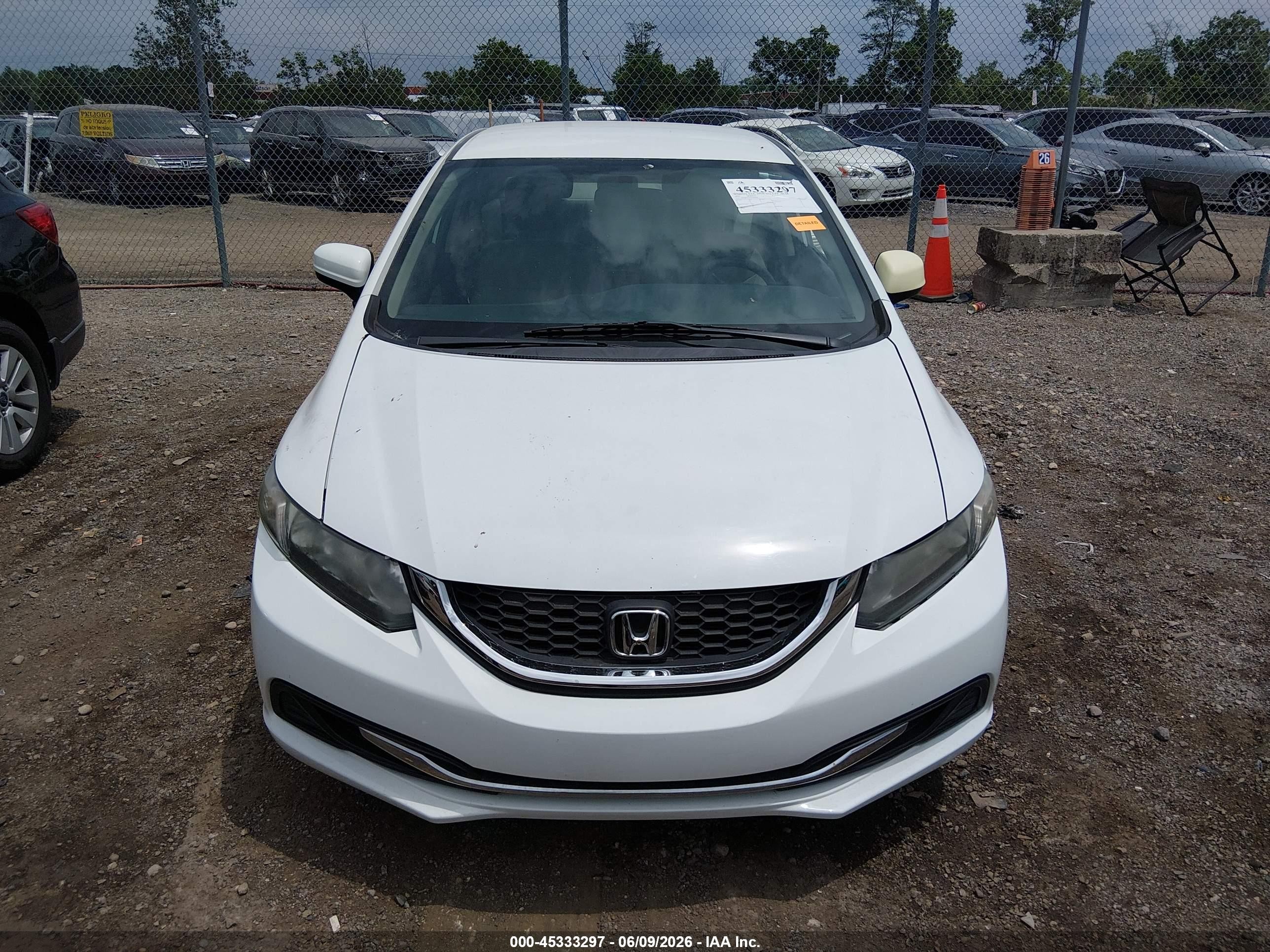 2015 Honda Civic Lx White vin: 2HGFB2F51FH509524
