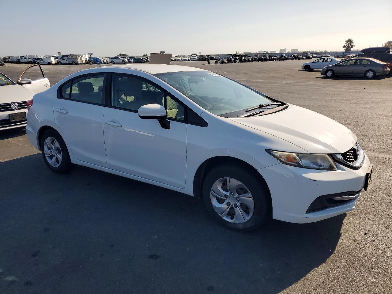 2015 Honda Civic Lx White vin: 2HGFB2F51FH512018