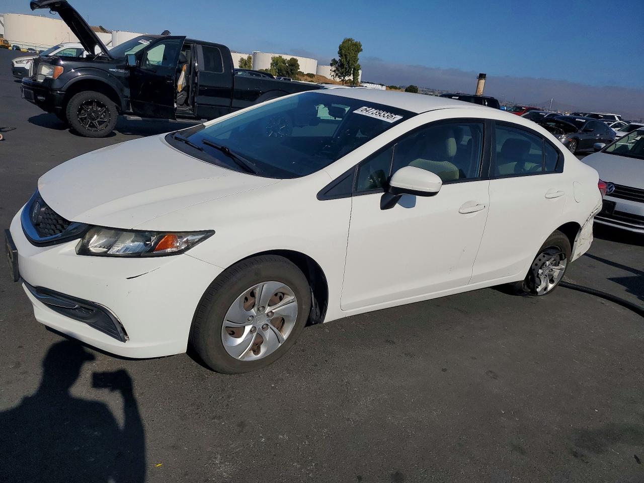 2015 Honda Civic Lx White vin: 2HGFB2F51FH512018