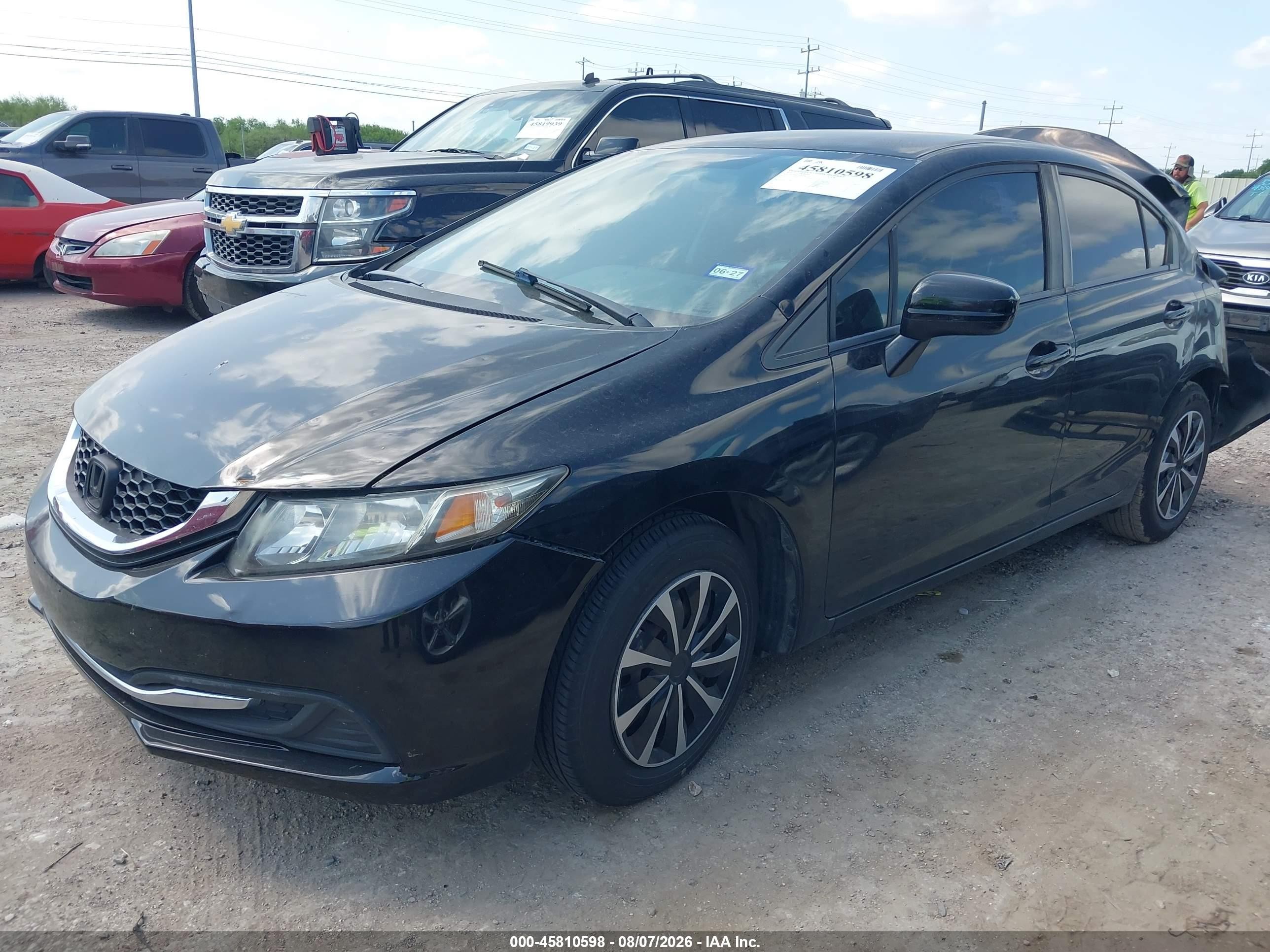 2015 Honda Civic Lx Black vin: 2HGFB2F51FH514819
