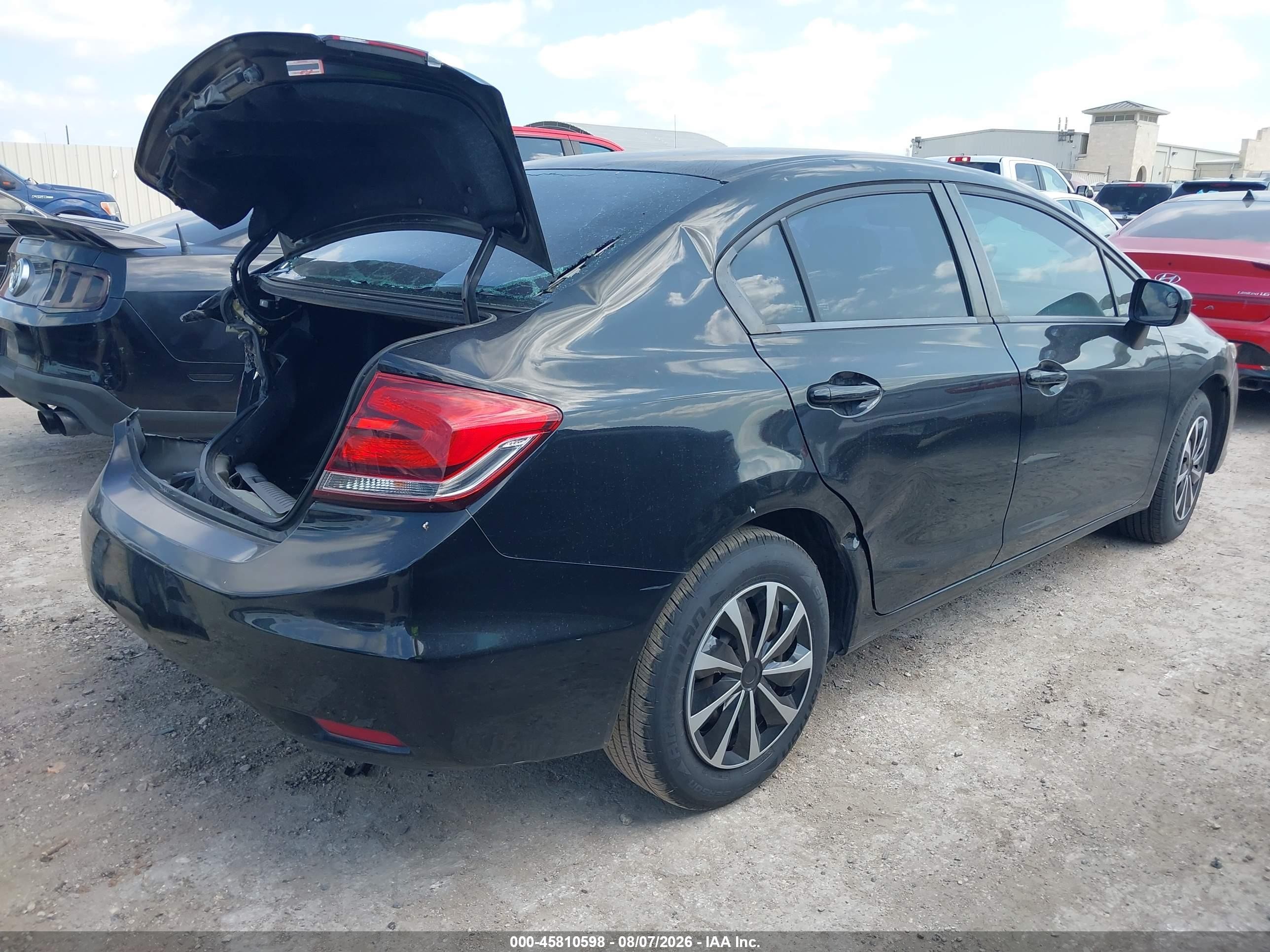 2015 Honda Civic Lx Black vin: 2HGFB2F51FH514819