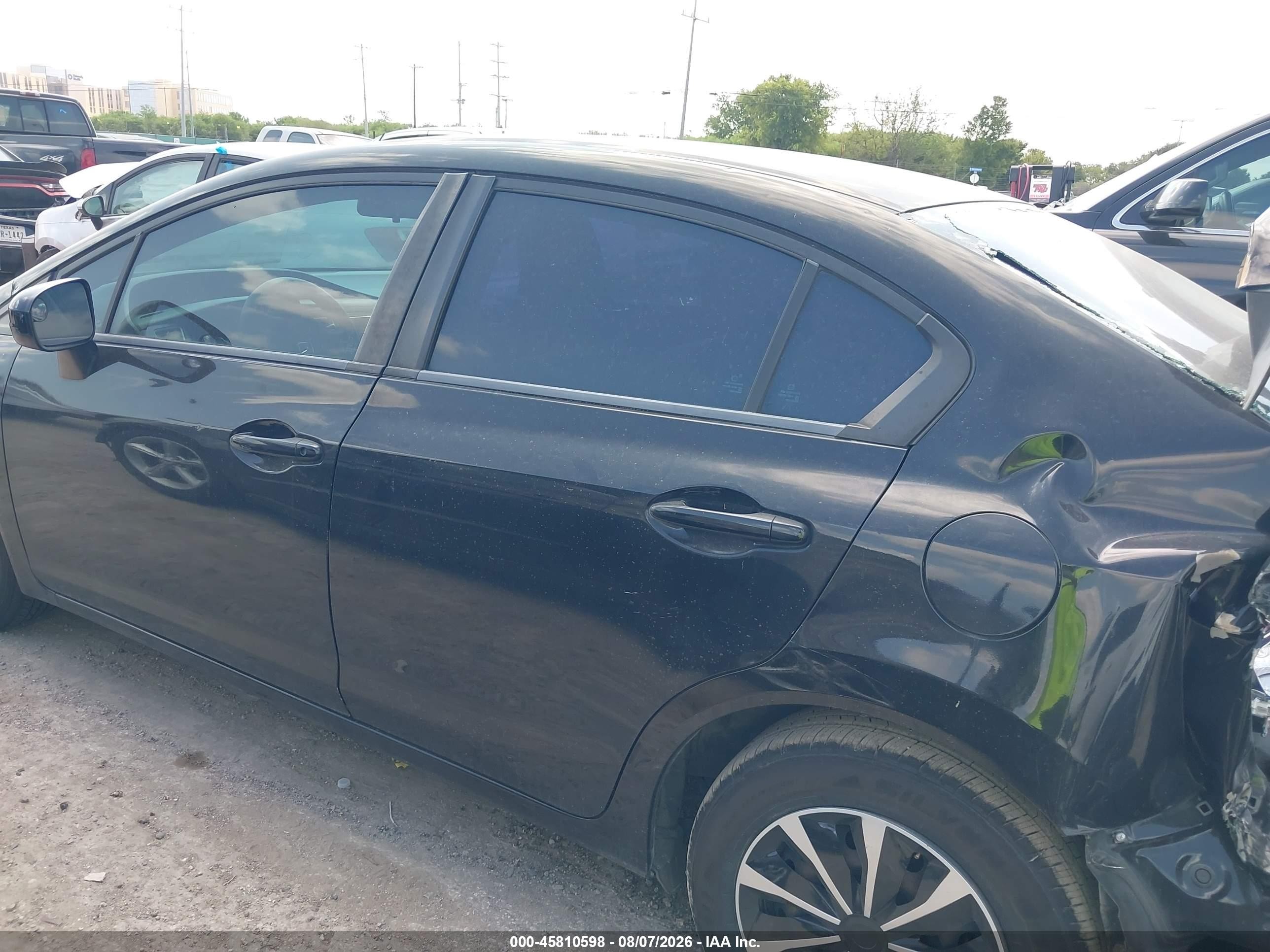 2015 Honda Civic Lx Black vin: 2HGFB2F51FH514819