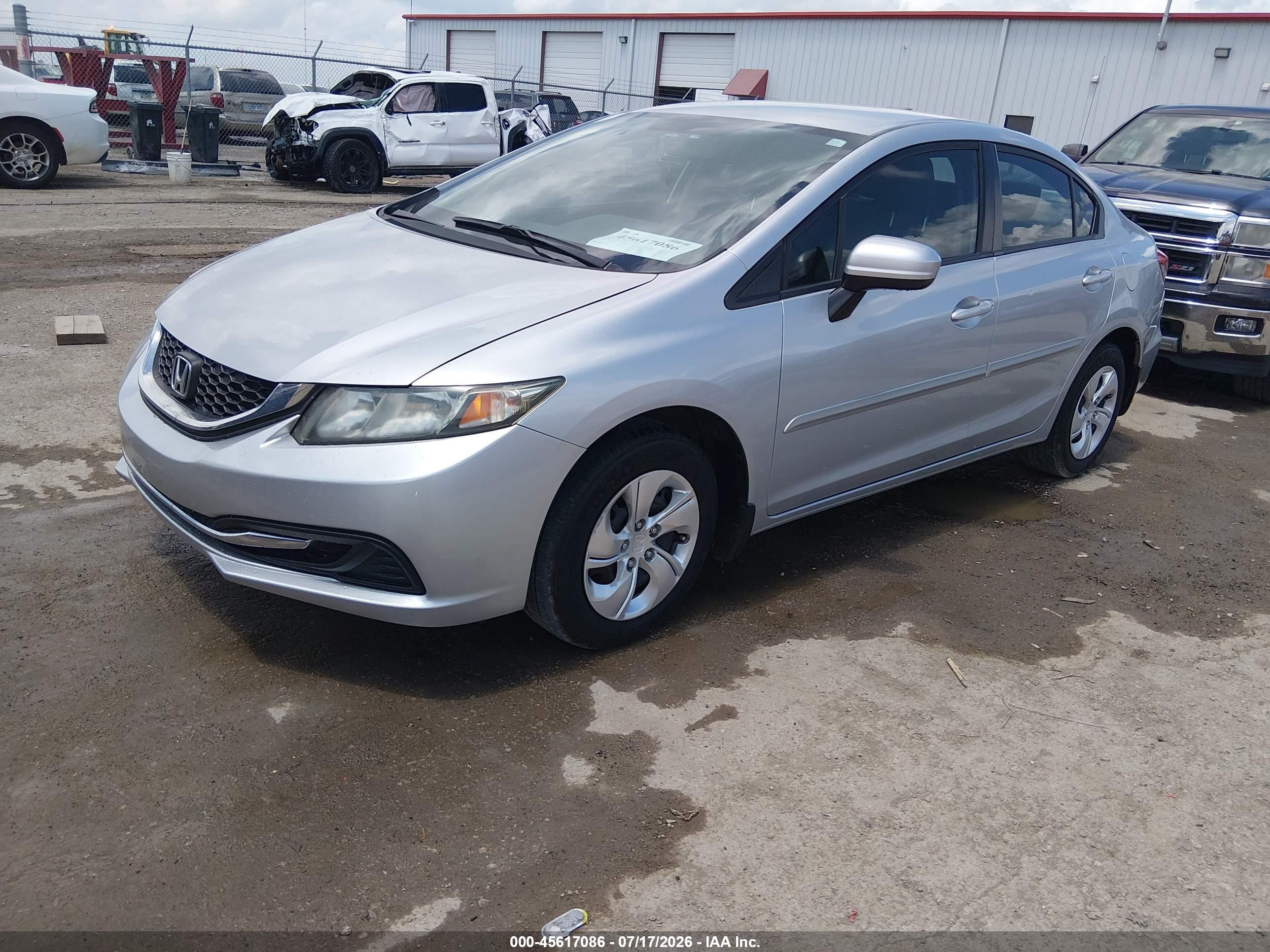 2015 Honda Civic Lx Silver vin: 2HGFB2F51FH518725