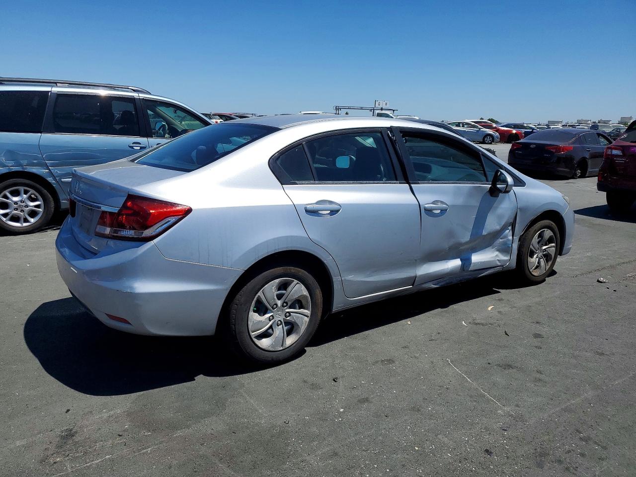 2015 Honda Civic Lx Silver vin: 2HGFB2F51FH534679