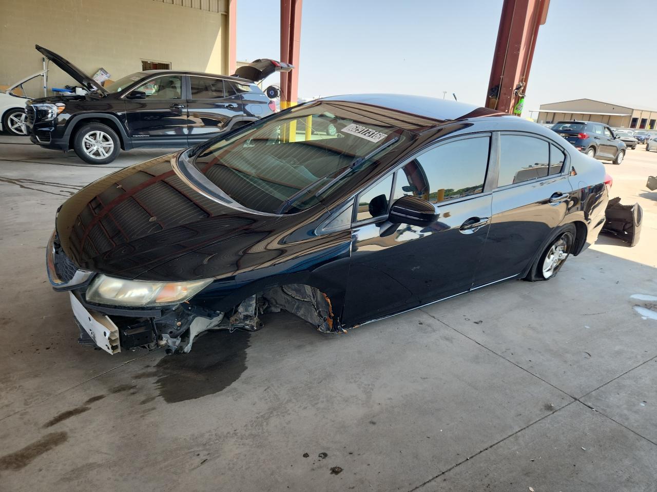 2015 Honda Civic Lx Black vin: 2HGFB2F51FH536562 Damage: Left Front Fender, Severe Damage, Replacement Required