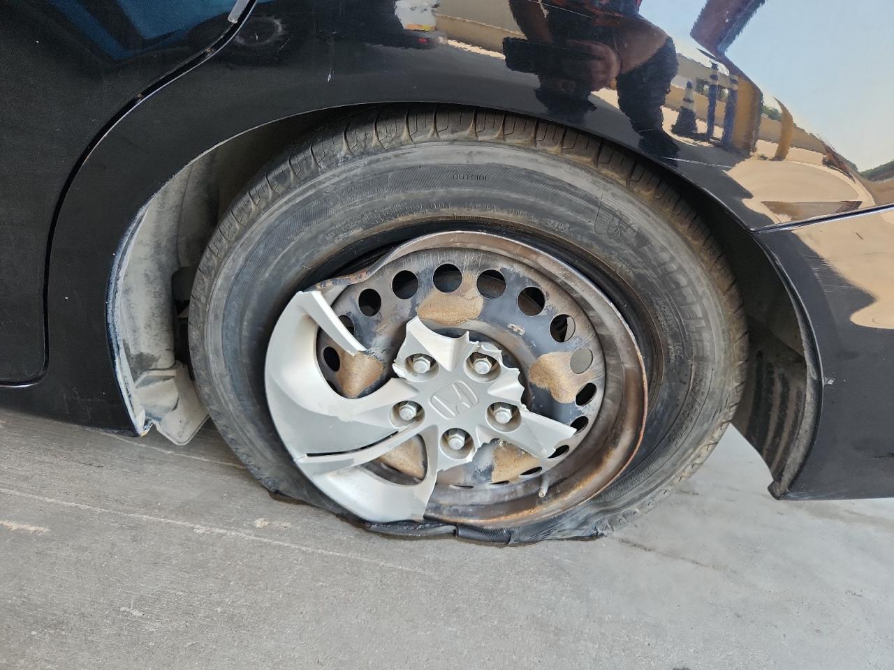 2015 Honda Civic Lx Black vin: 2HGFB2F51FH536562 Damage: Left Rear Wheel Cover, Broken, Replacement Required