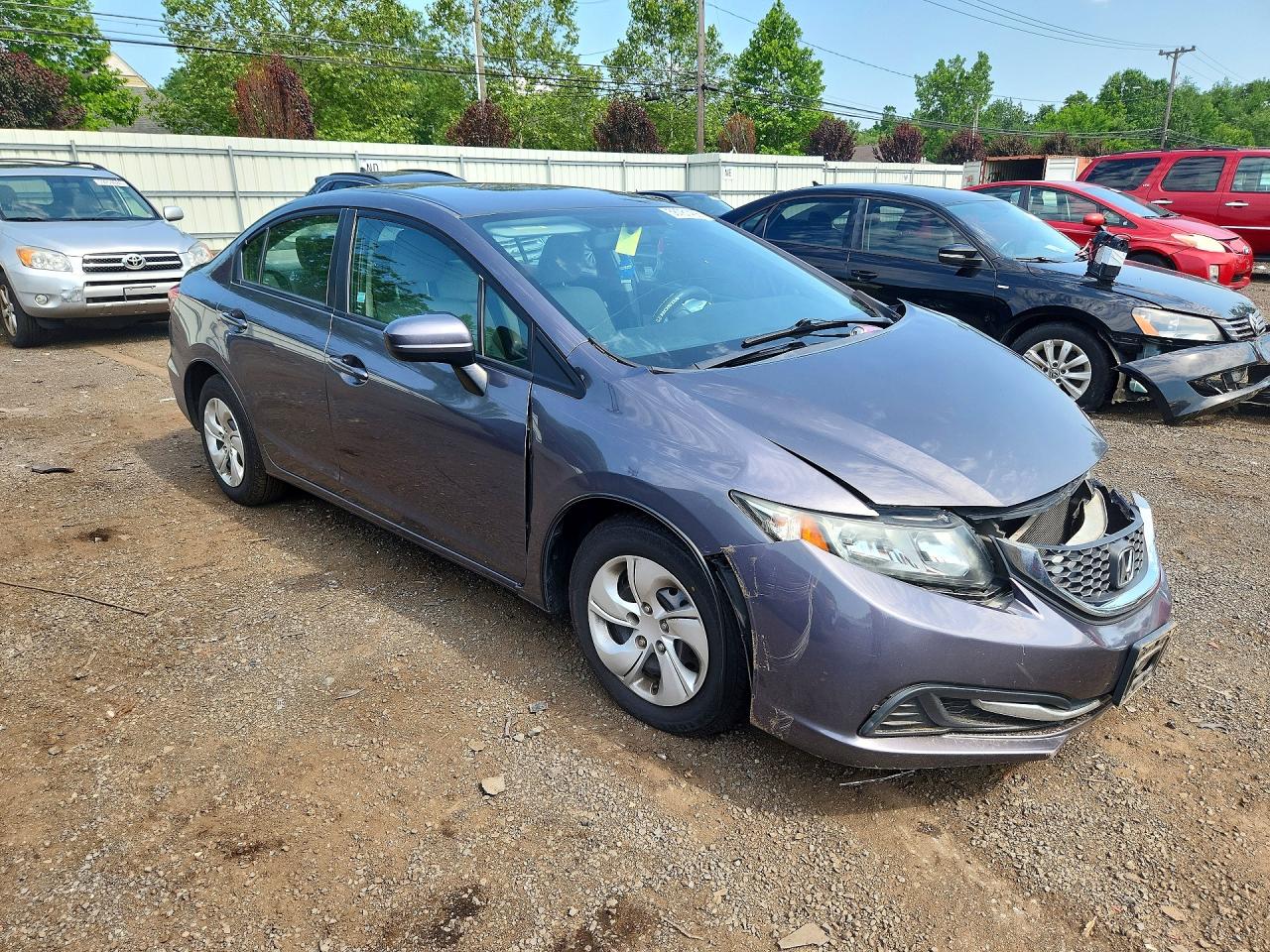 2015 Honda Civic Lx Gray vin: 2HGFB2F51FH540336