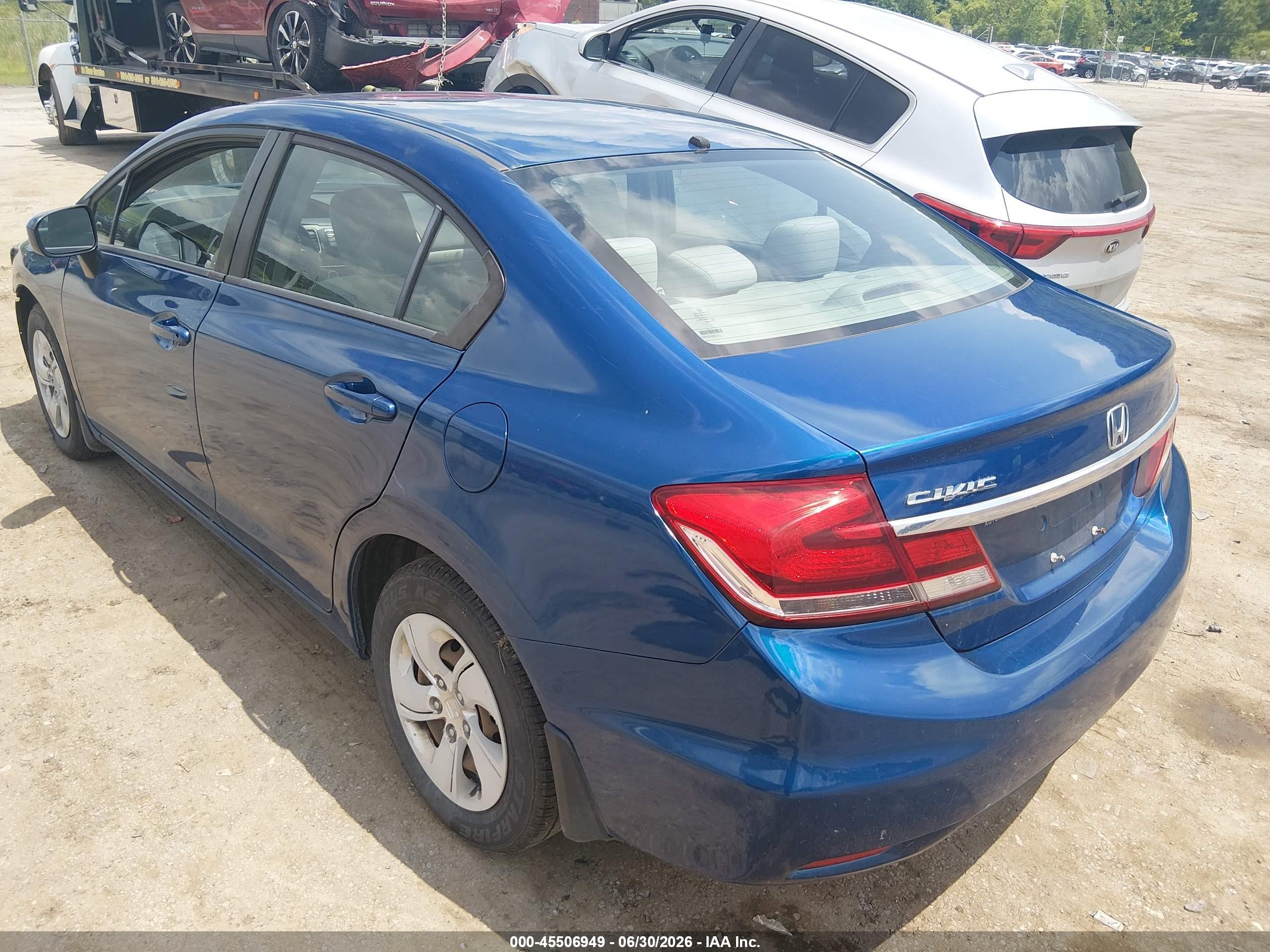 2015 Honda Civic Lx Blue vin: 2HGFB2F51FH553300