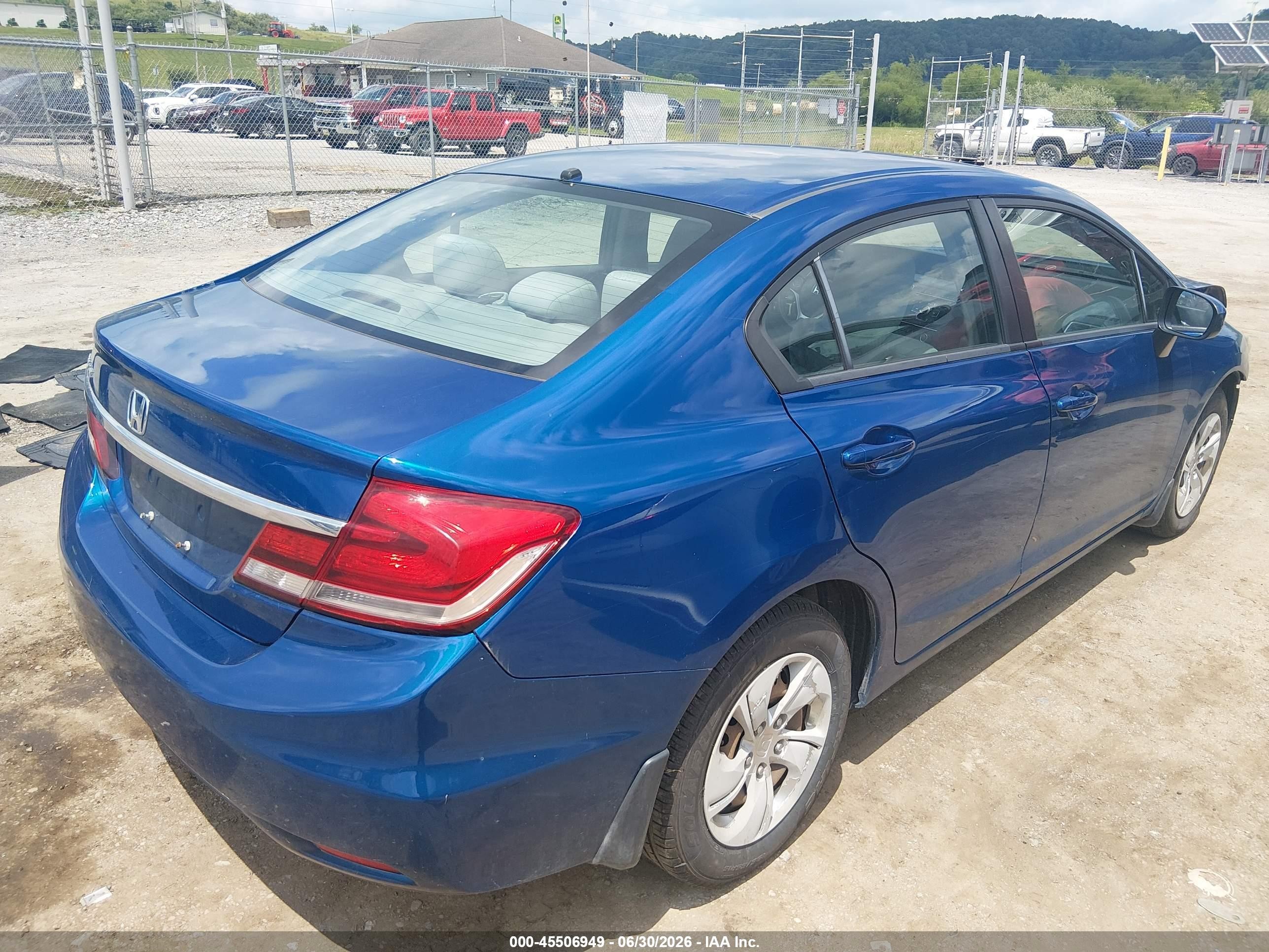 2015 Honda Civic Lx Blue vin: 2HGFB2F51FH553300